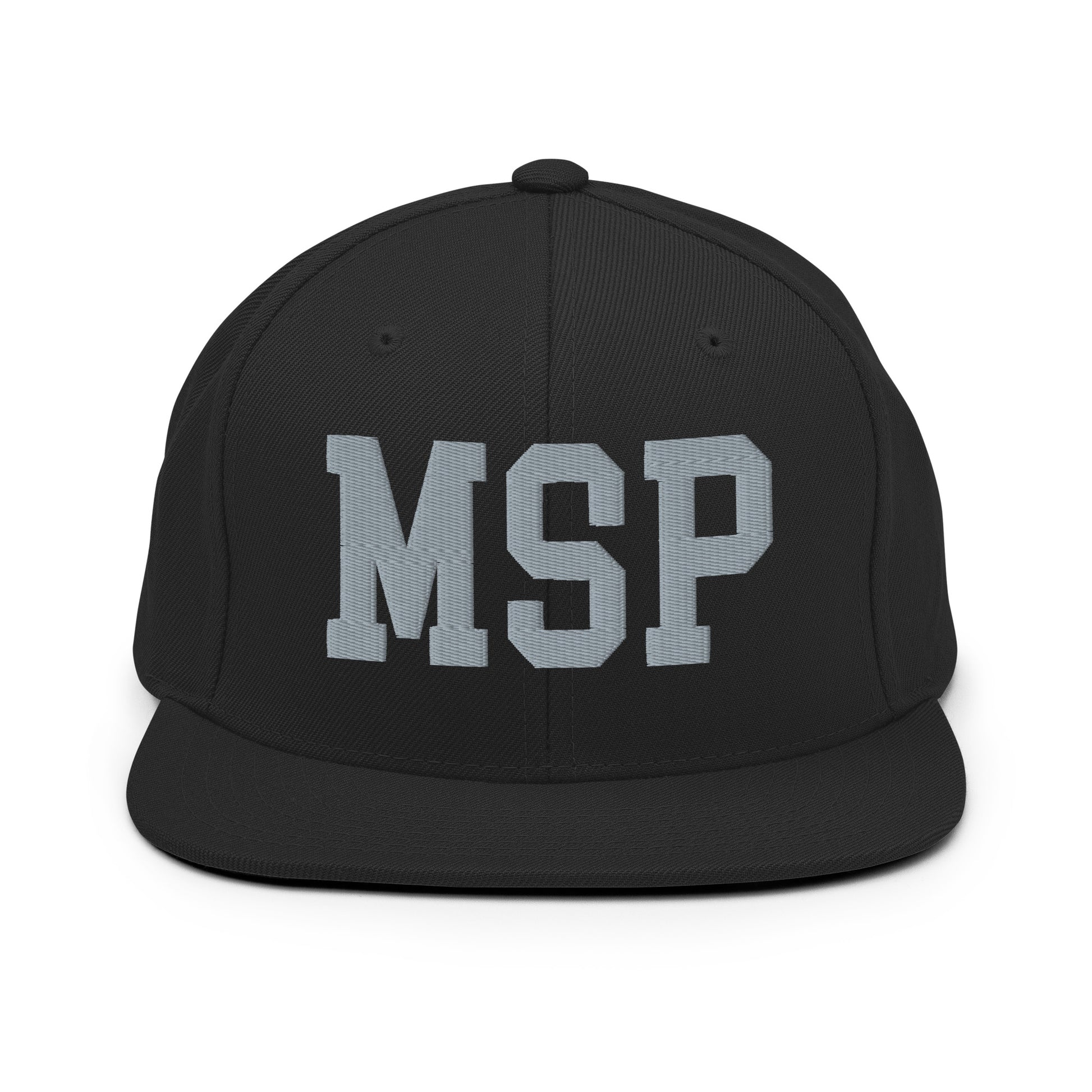 College-Style Classic Snapback Hat • Grey • MSP Minneapolis Souvenir • YHM Designs - Image 07
