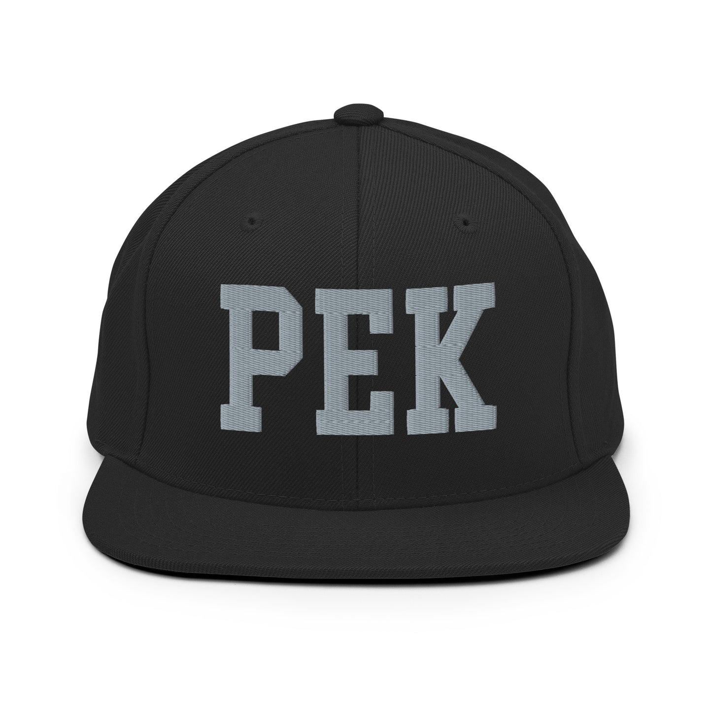 College-Style Classic Snapback Hat • Grey • PEK Beijing • YHM Designs - Image 07