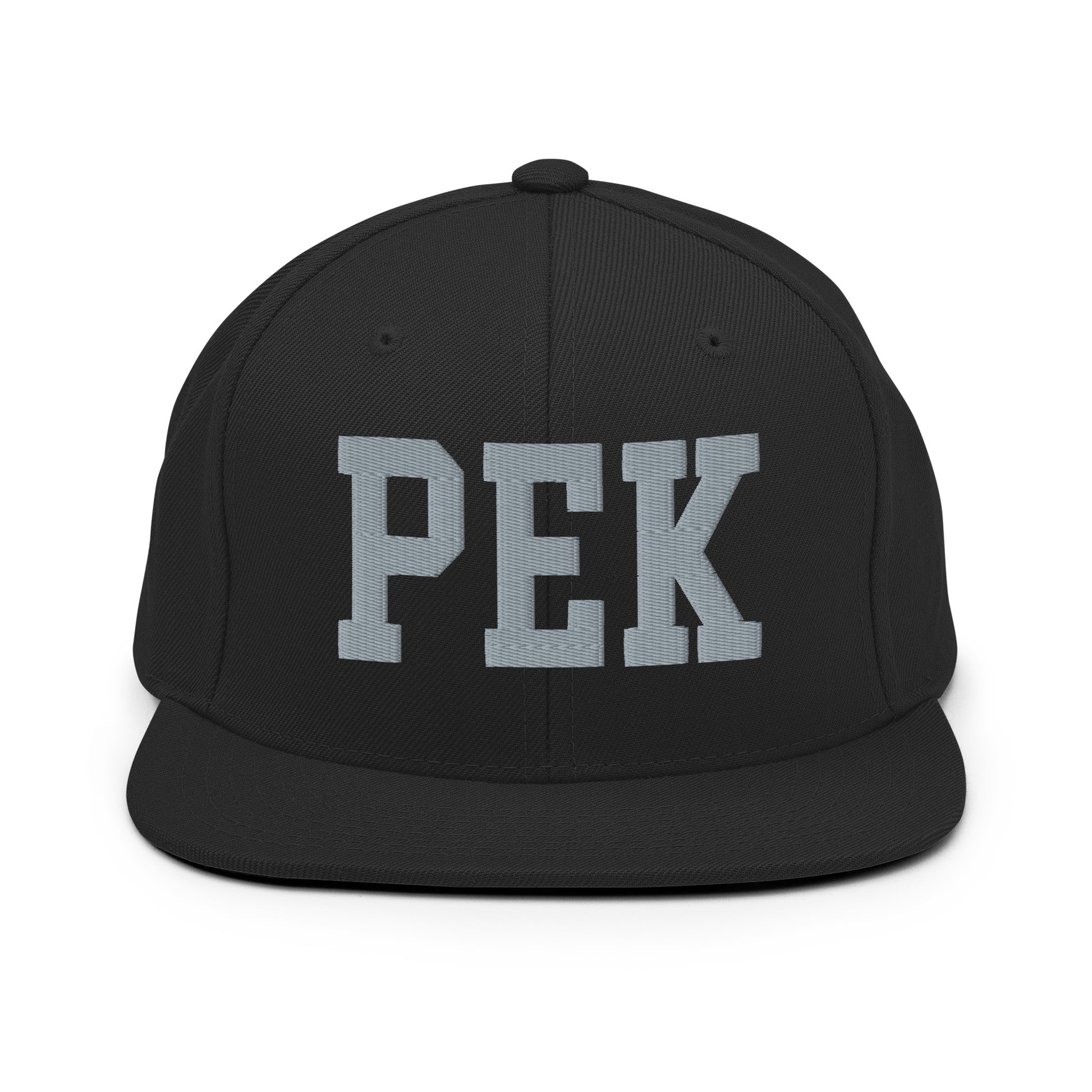 College-Style Classic Snapback Hat • Grey • PEK Beijing • YHM Designs - Image 07