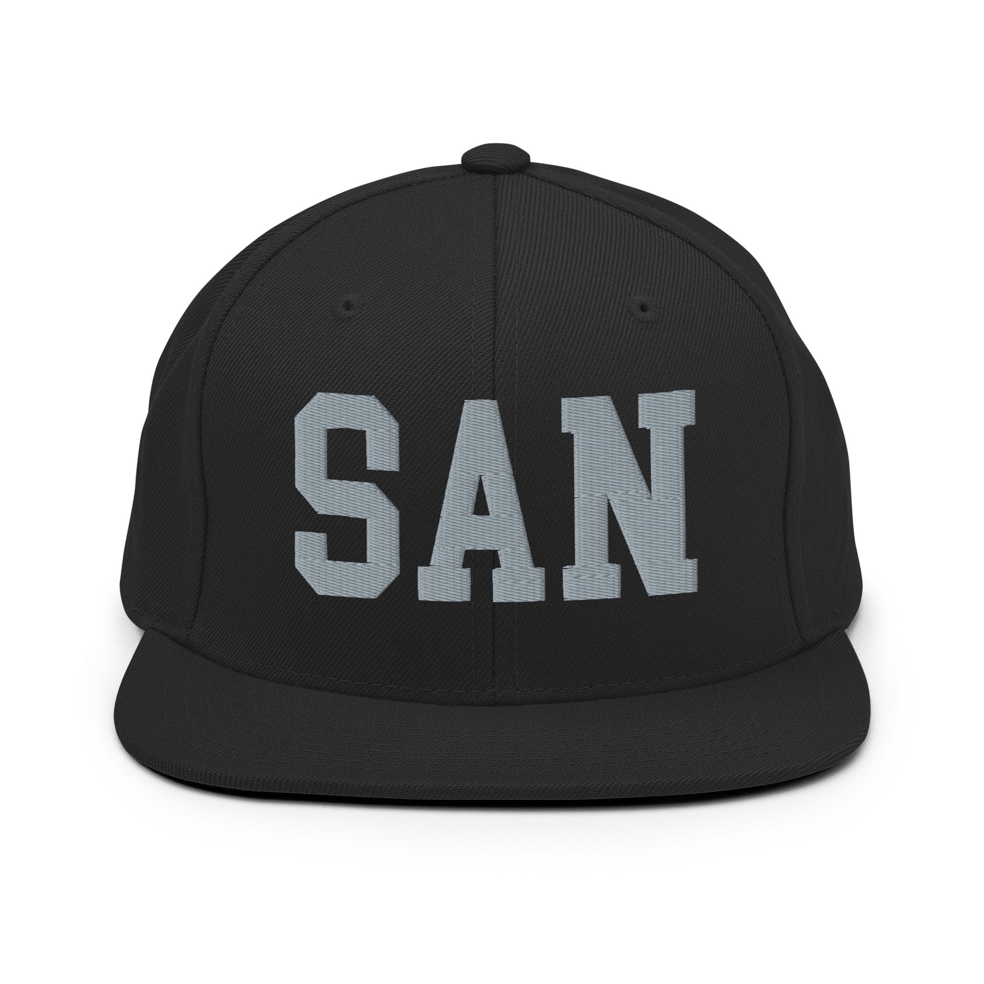 College-Style Classic Snapback Hat • Grey • SAN San Diego • YHM Designs - Image 07