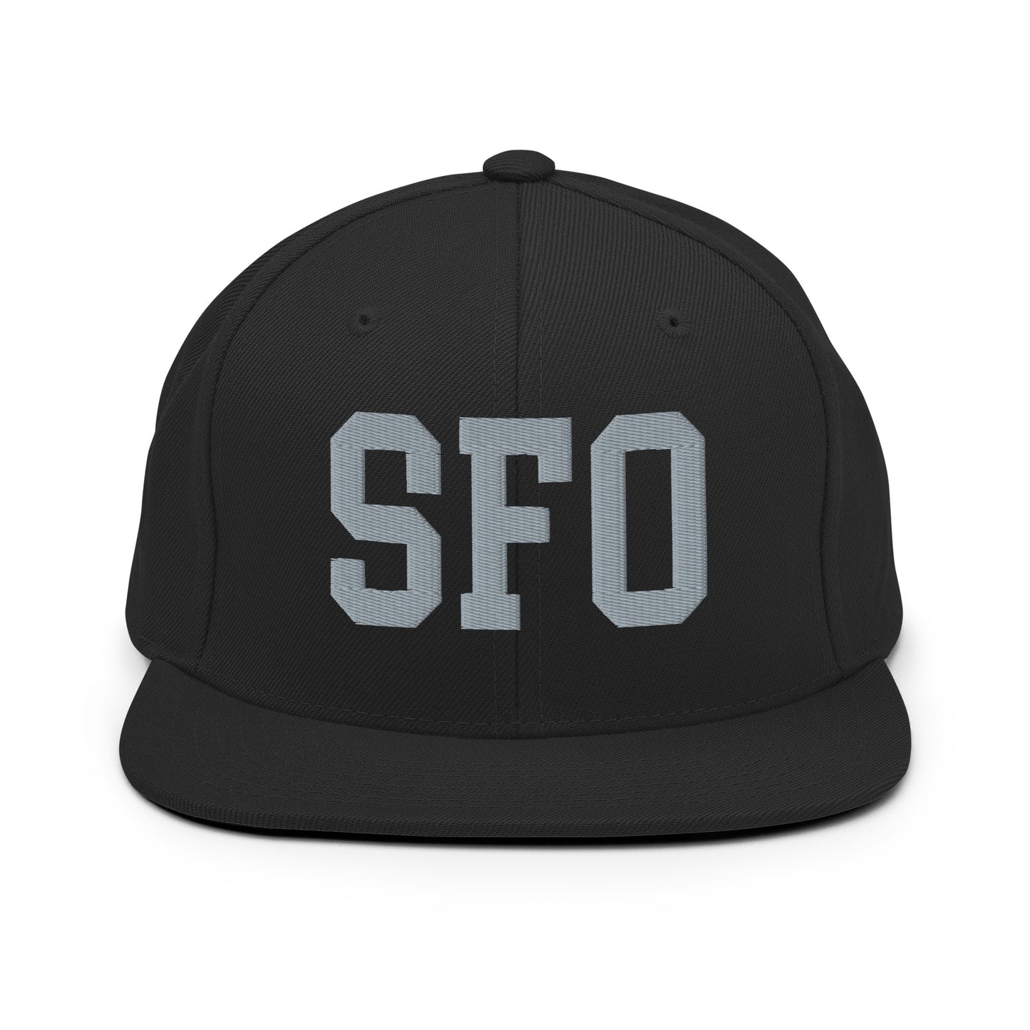 College-Style Classic Snapback Hat • Grey • SFO San Francisco • YHM Designs - Image 07