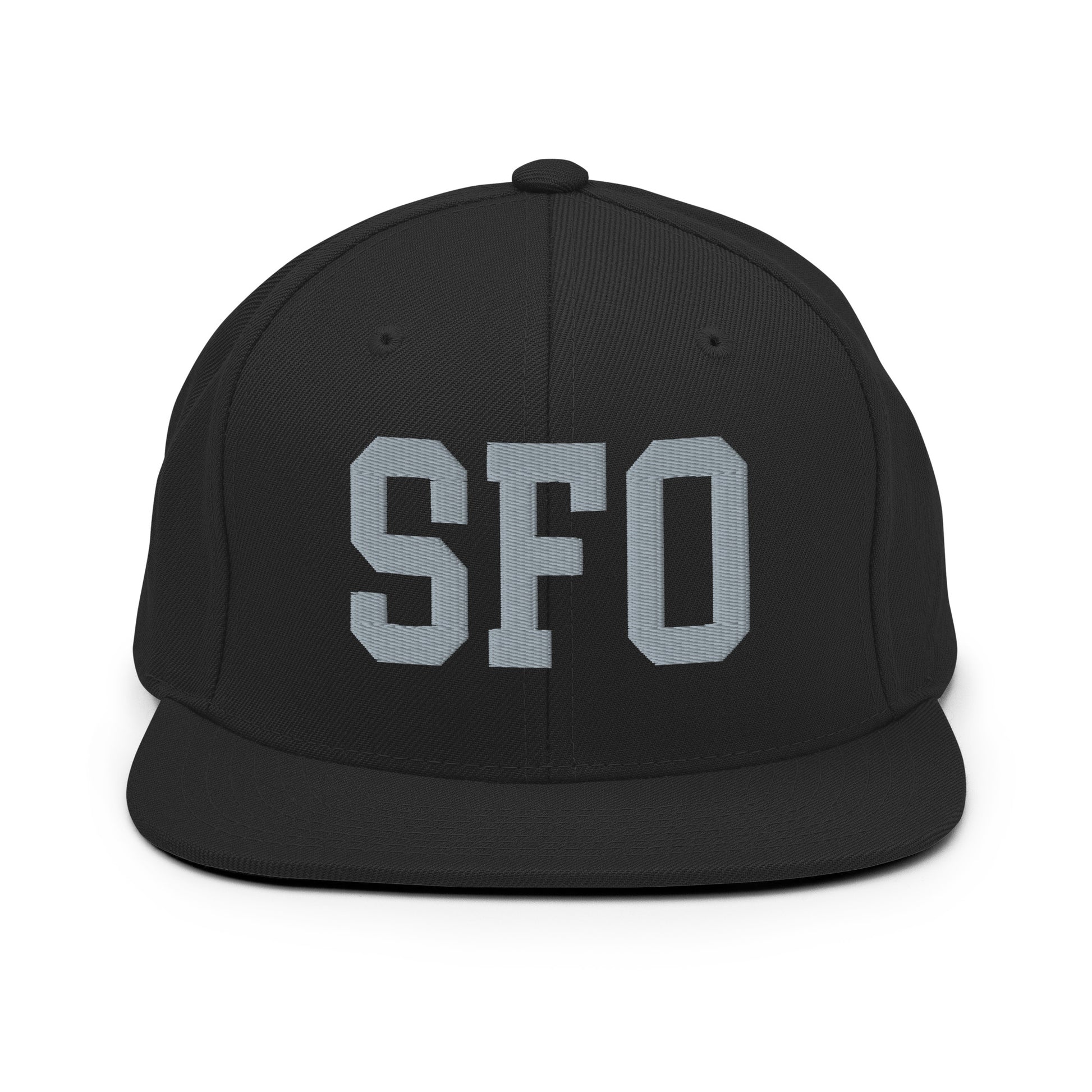 College-Style Classic Snapback Hat • Grey • SFO San Francisco • YHM Designs - Image 07