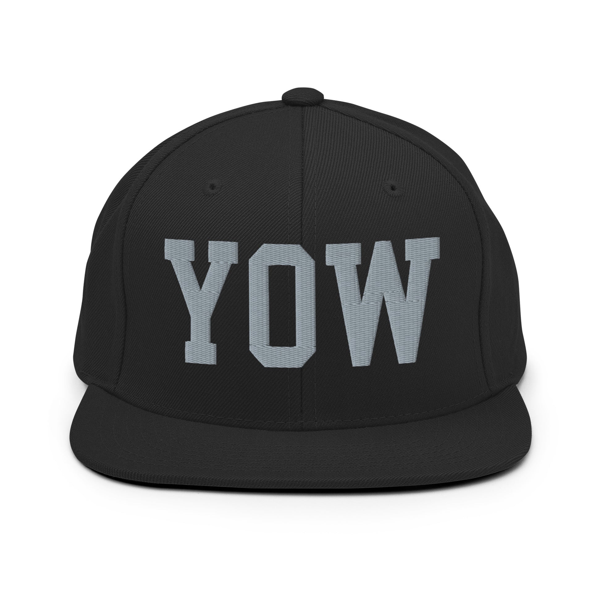 College-Style Classic Snapback Hat • Grey • YOW Ottawa Souvenir • YHM Designs - Image 07