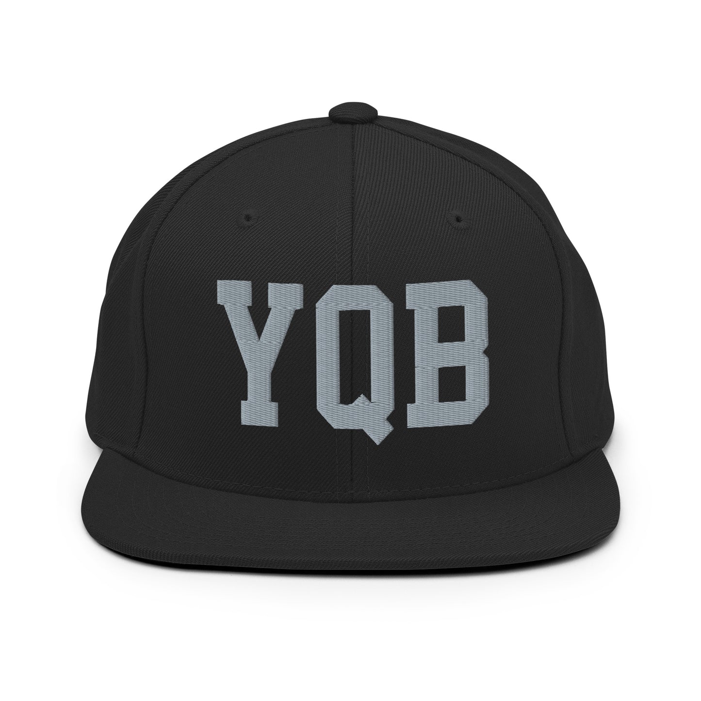 College-Style Classic Snapback Hat • Grey • YQB Quebec City Souvenir • YHM Designs - Image 07