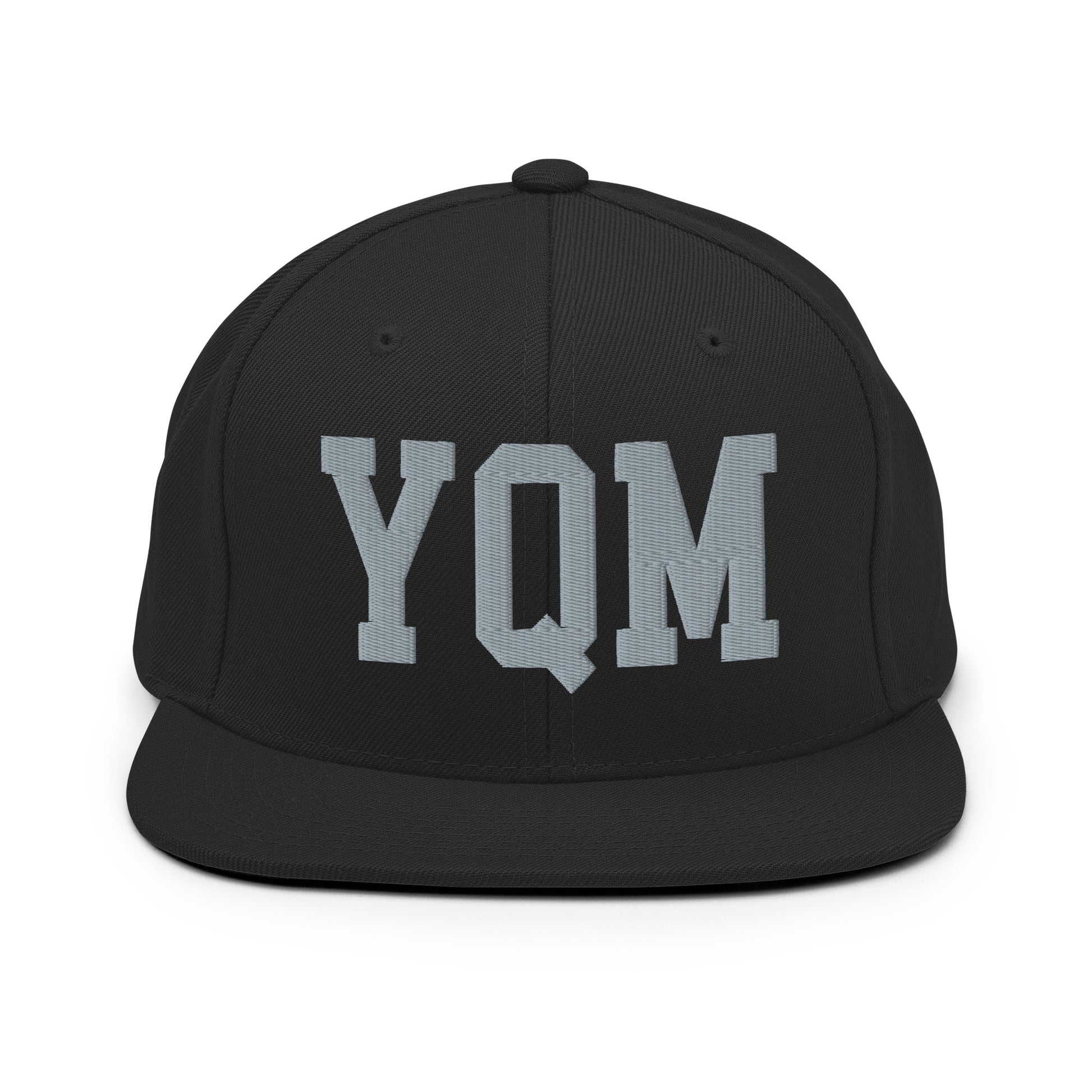 College-Style Classic Snapback Hat • Grey • YQM Moncton • YHM Designs - Image 07