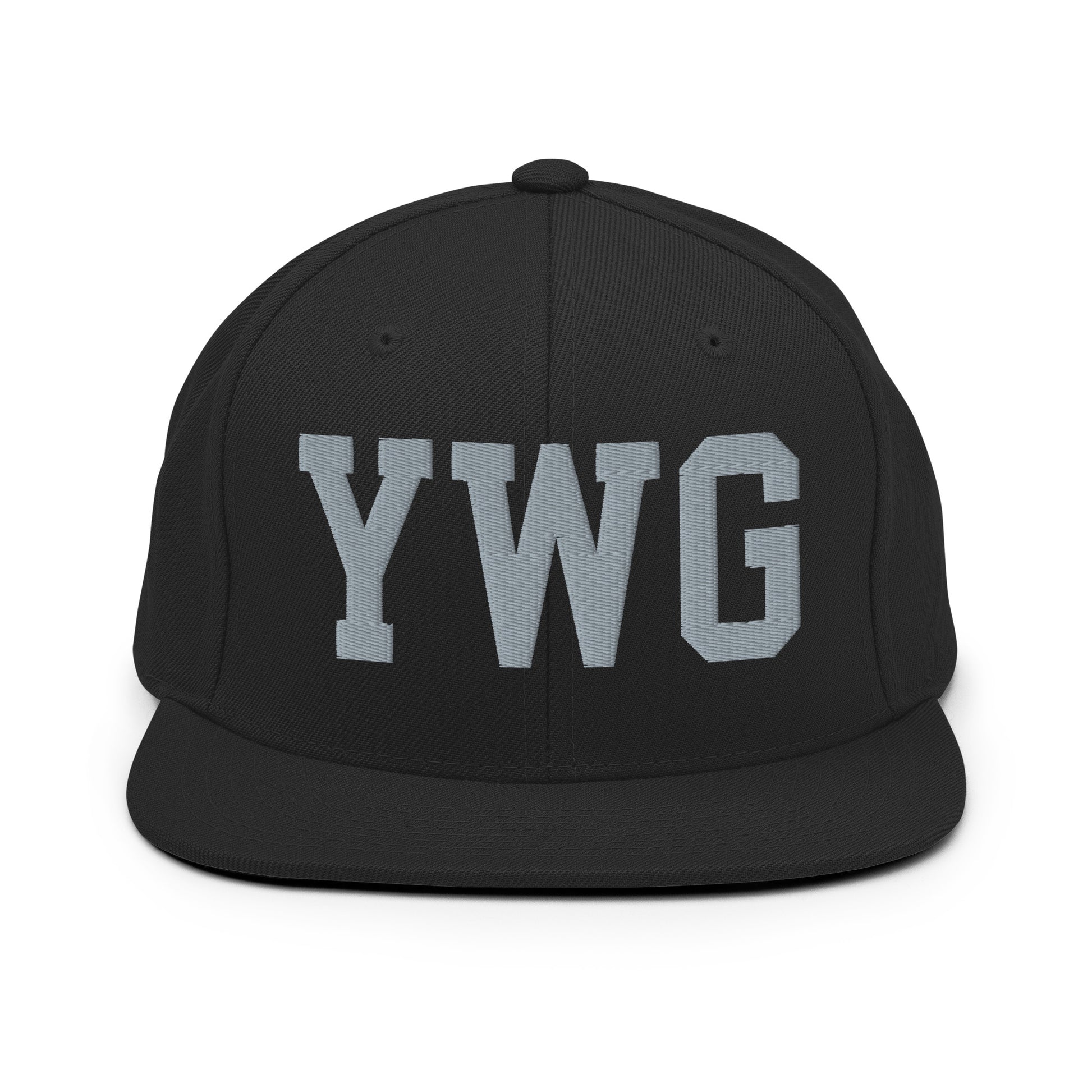 College-Style Classic Snapback Hat • Grey • YWG Winnipeg Souvenir • YHM Designs - Image 07