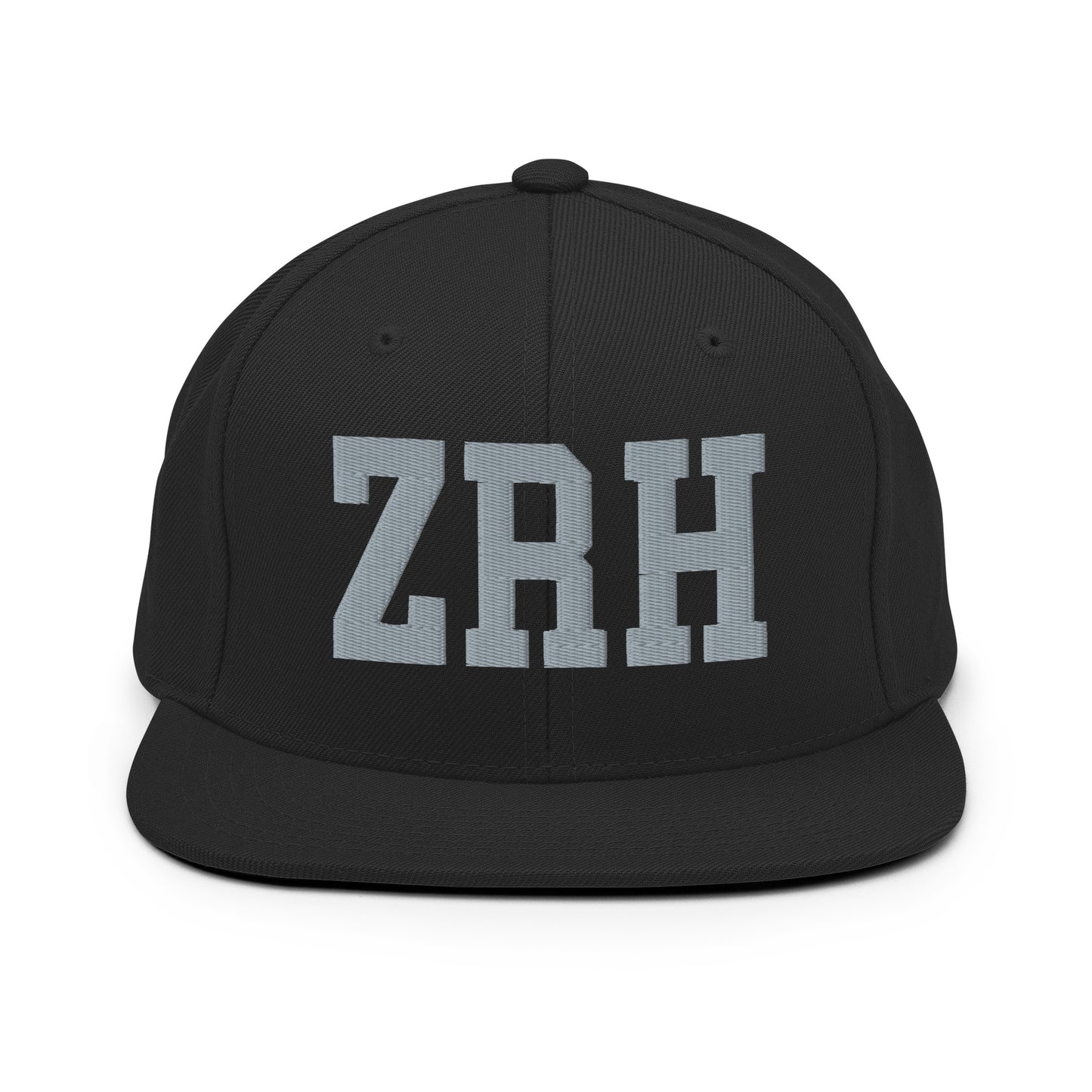 College-Style Classic Snapback Hat • Grey • ZRH Zurich Souvenir • YHM Designs - Image 07