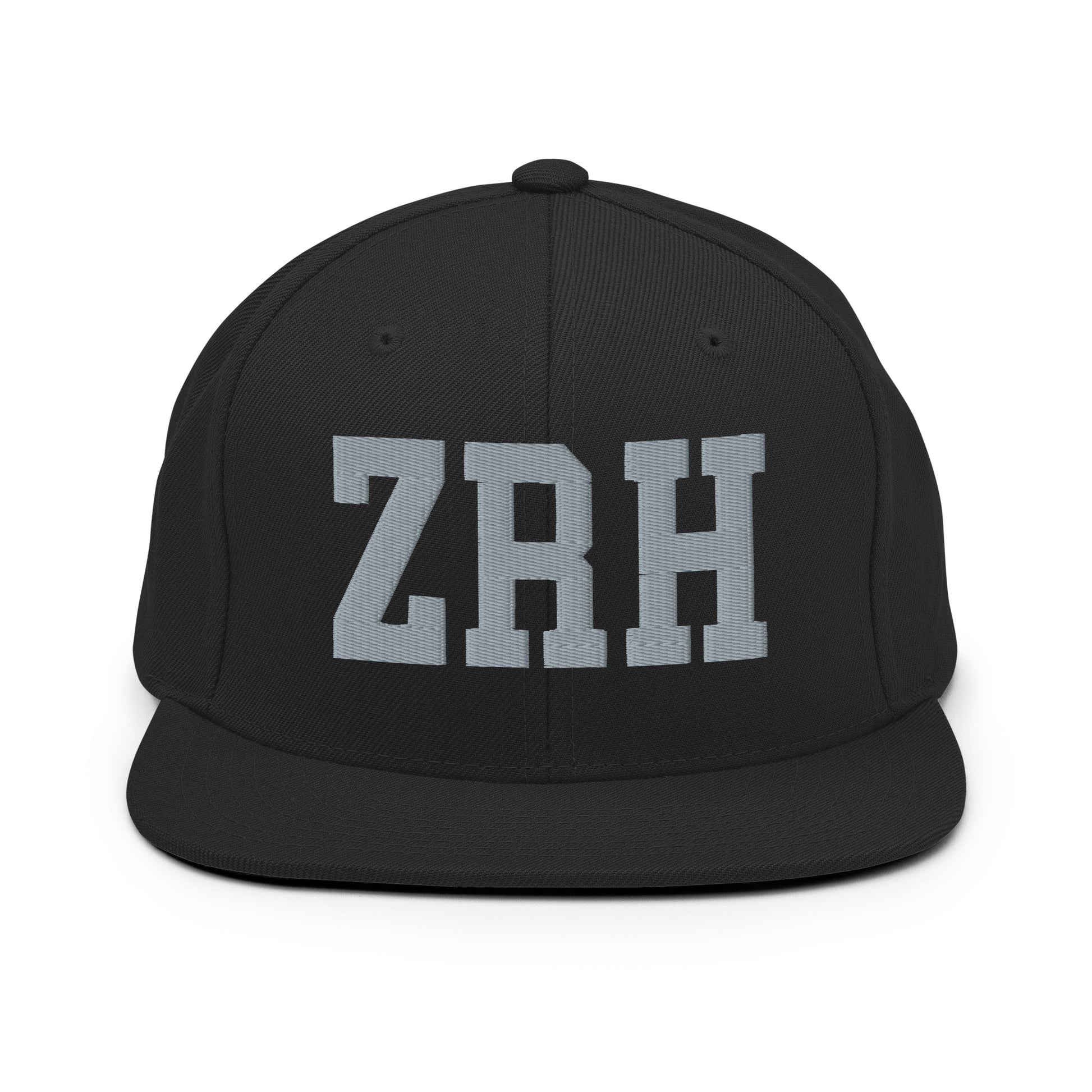 College-Style Classic Snapback Hat • Grey • ZRH Zurich Souvenir • YHM Designs - Image 07