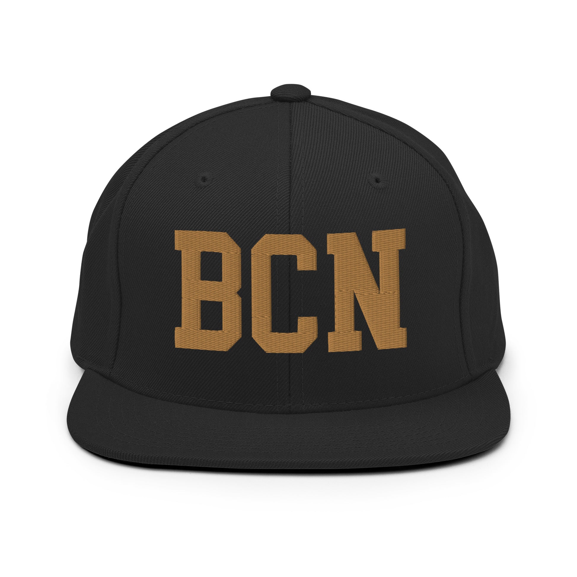 College-Style Classic Snapback Hat • Old Gold • BCN Barcelona Souvenir • YHM Designs - Image 07