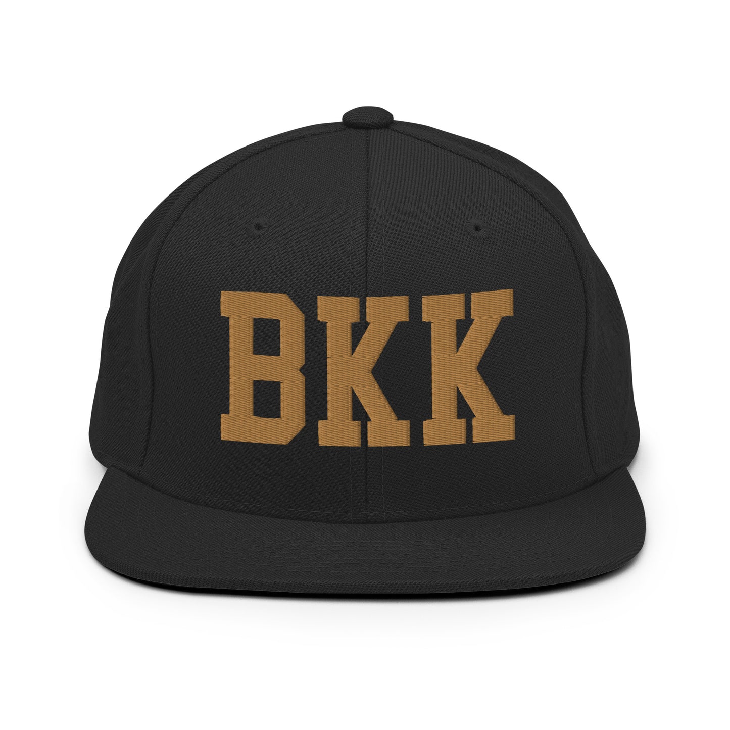 College-Style Classic Snapback Hat • Old Gold • BKK Bangkok Souvenir • YHM Designs - Image 07
