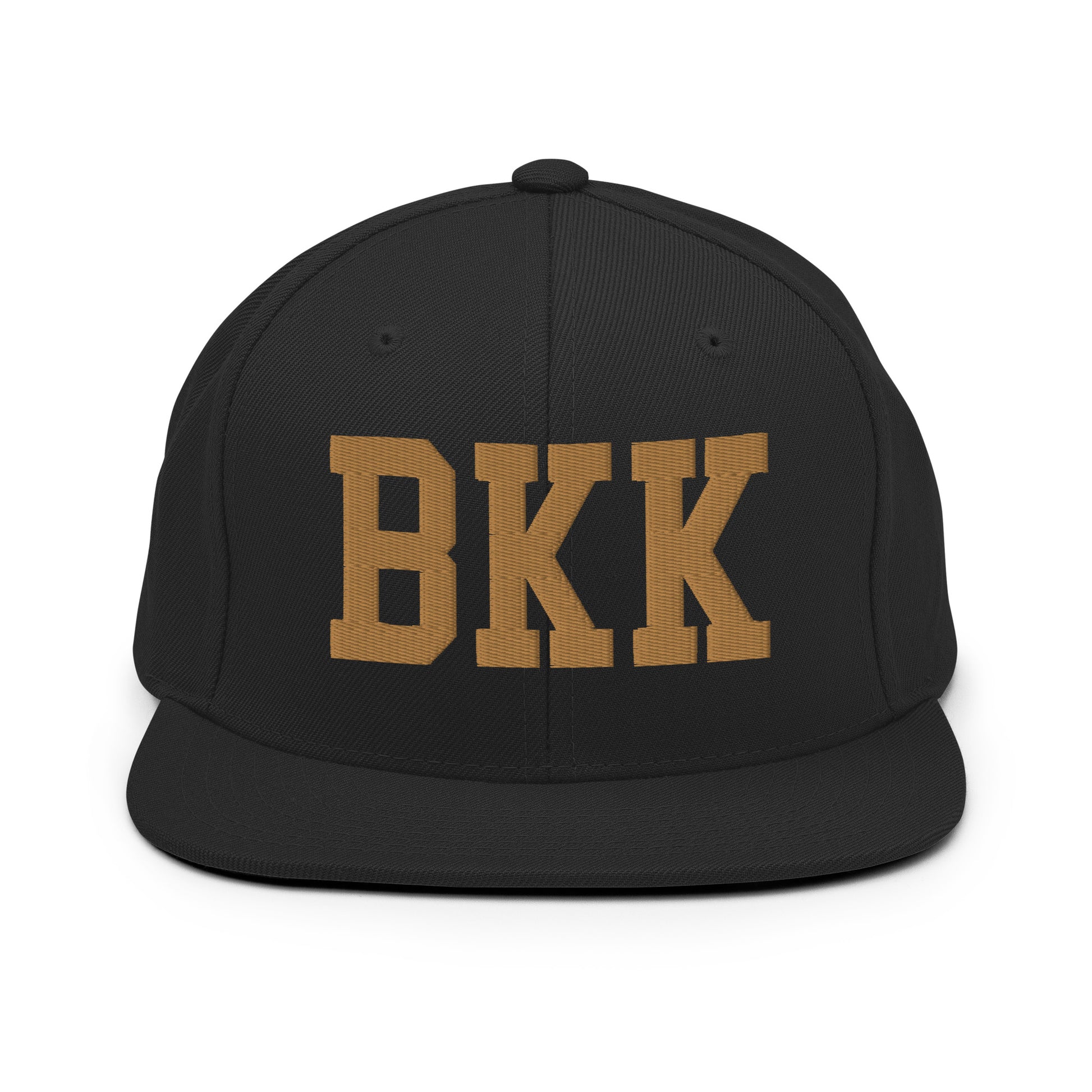 College-Style Classic Snapback Hat • Old Gold • BKK Bangkok Souvenir • YHM Designs - Image 07
