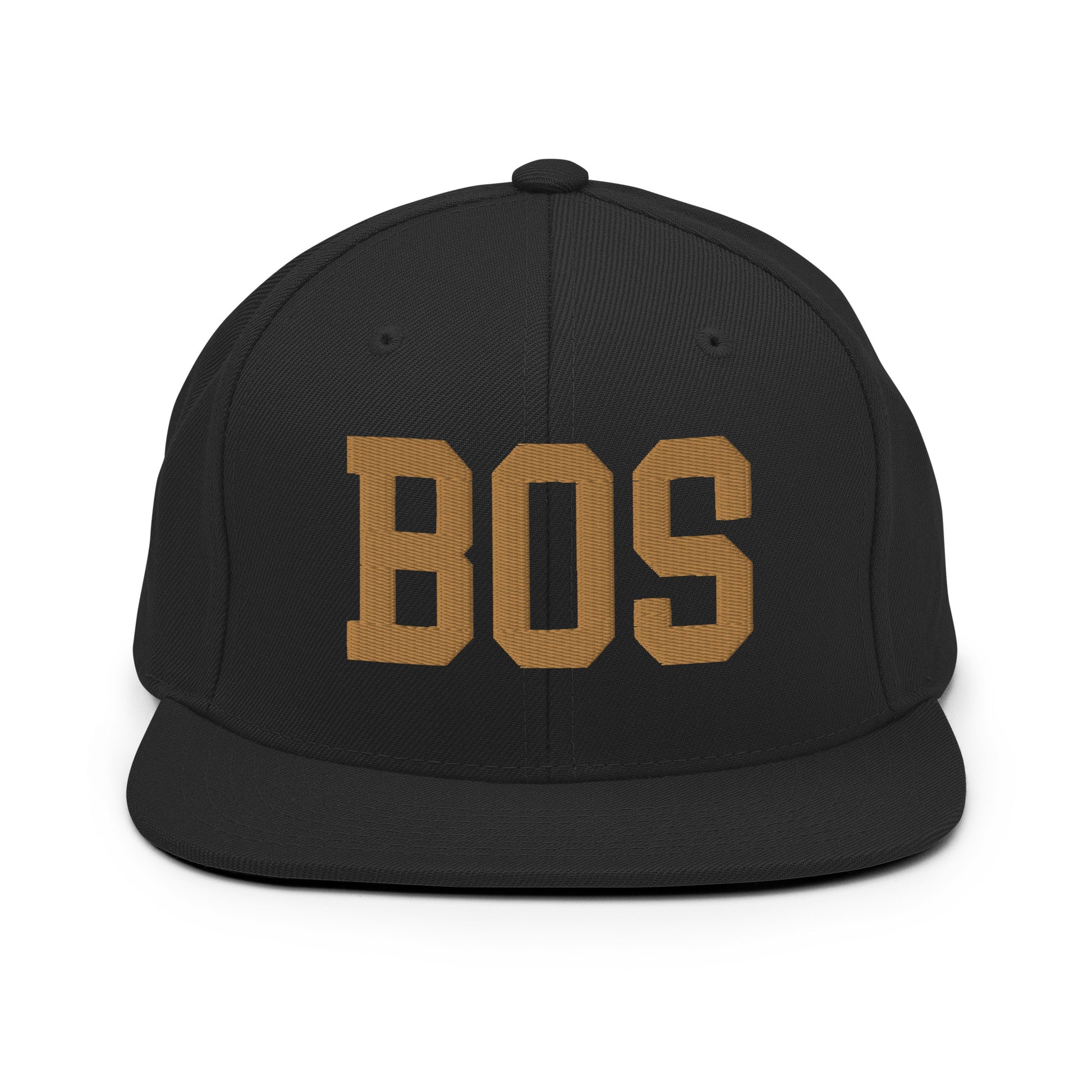 College-Style Classic Snapback Hat • Old Gold • BOS Boston • YHM Designs - Image 07