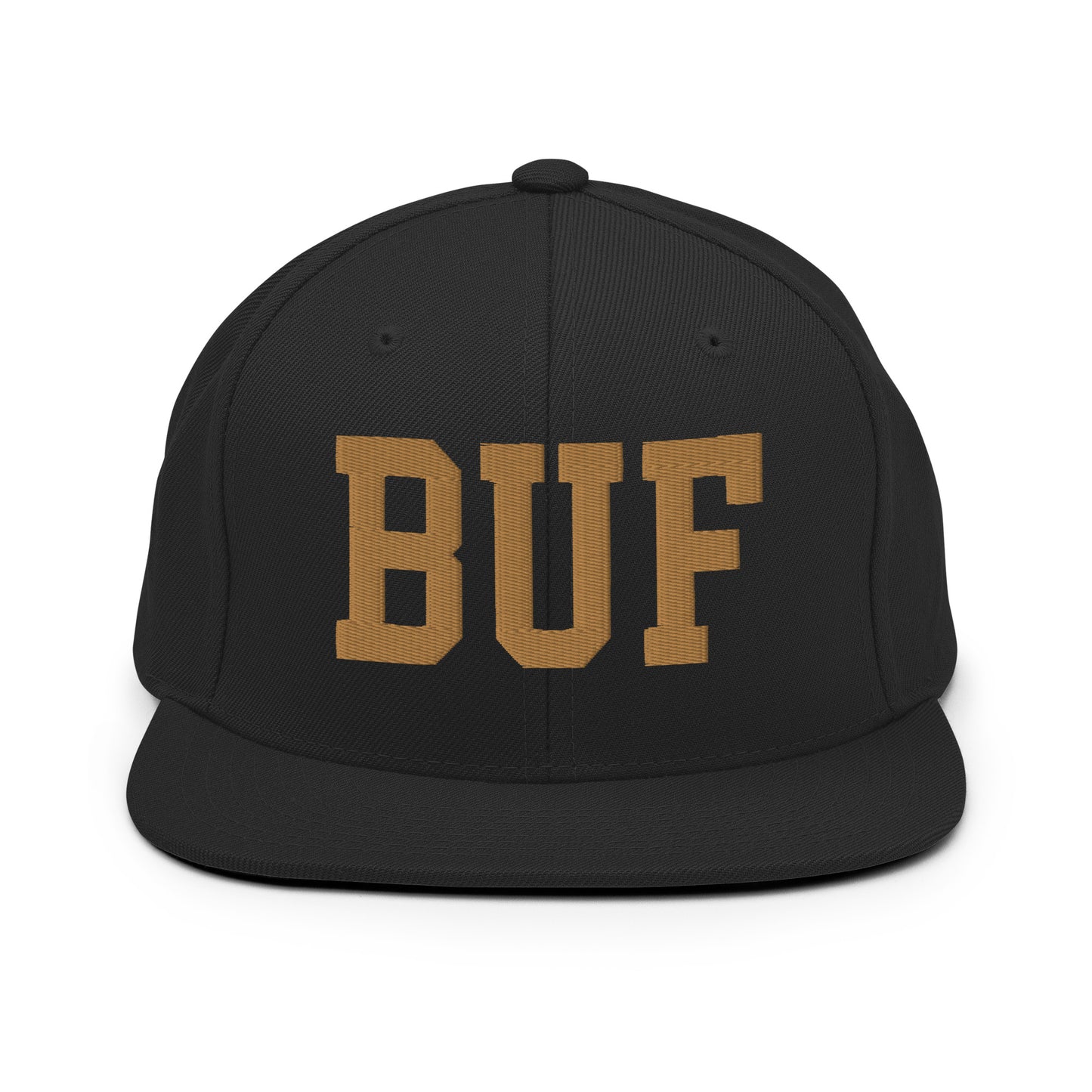 College-Style Classic Snapback Hat • Old Gold • BUF Buffalo Souvenir • YHM Designs - Image 07