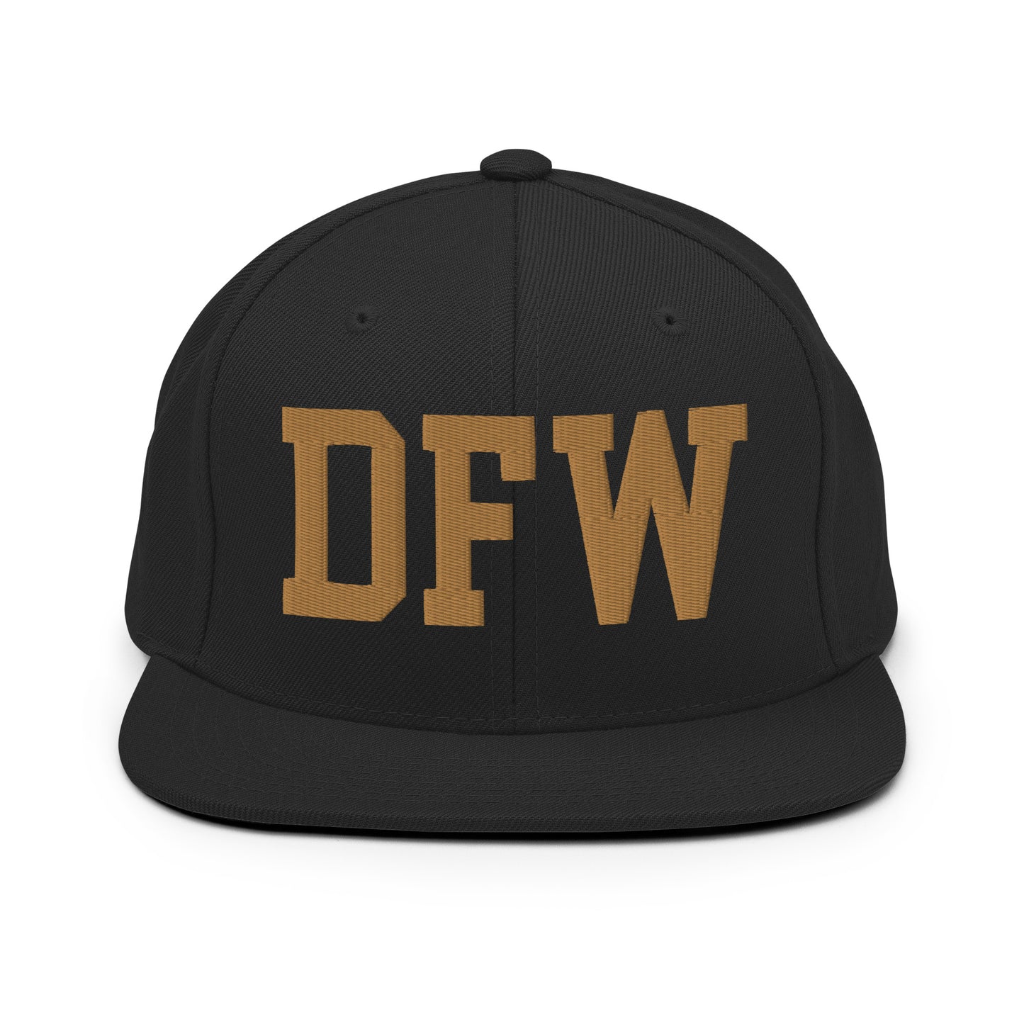 College-Style Classic Snapback Hat • Old Gold • DFW Dallas Souvenir • YHM Designs - Image 07
