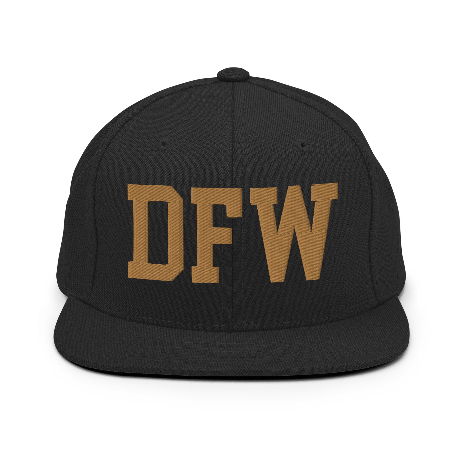 College-Style Classic Snapback Hat • Old Gold • DFW Dallas Souvenir • YHM Designs - Image 07