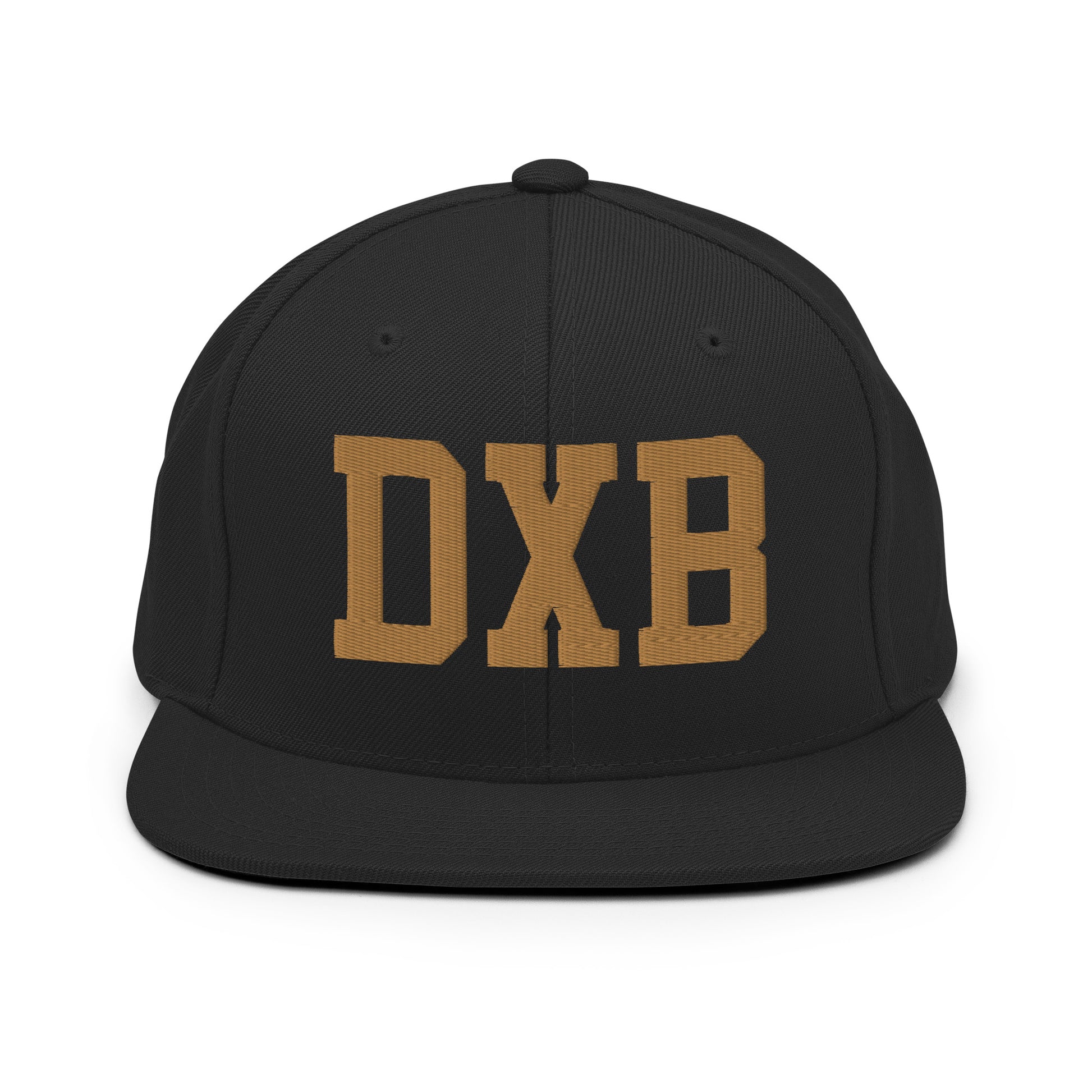 College-Style Classic Snapback Hat • Old Gold • DXB Dubai • YHM Designs - Image 07