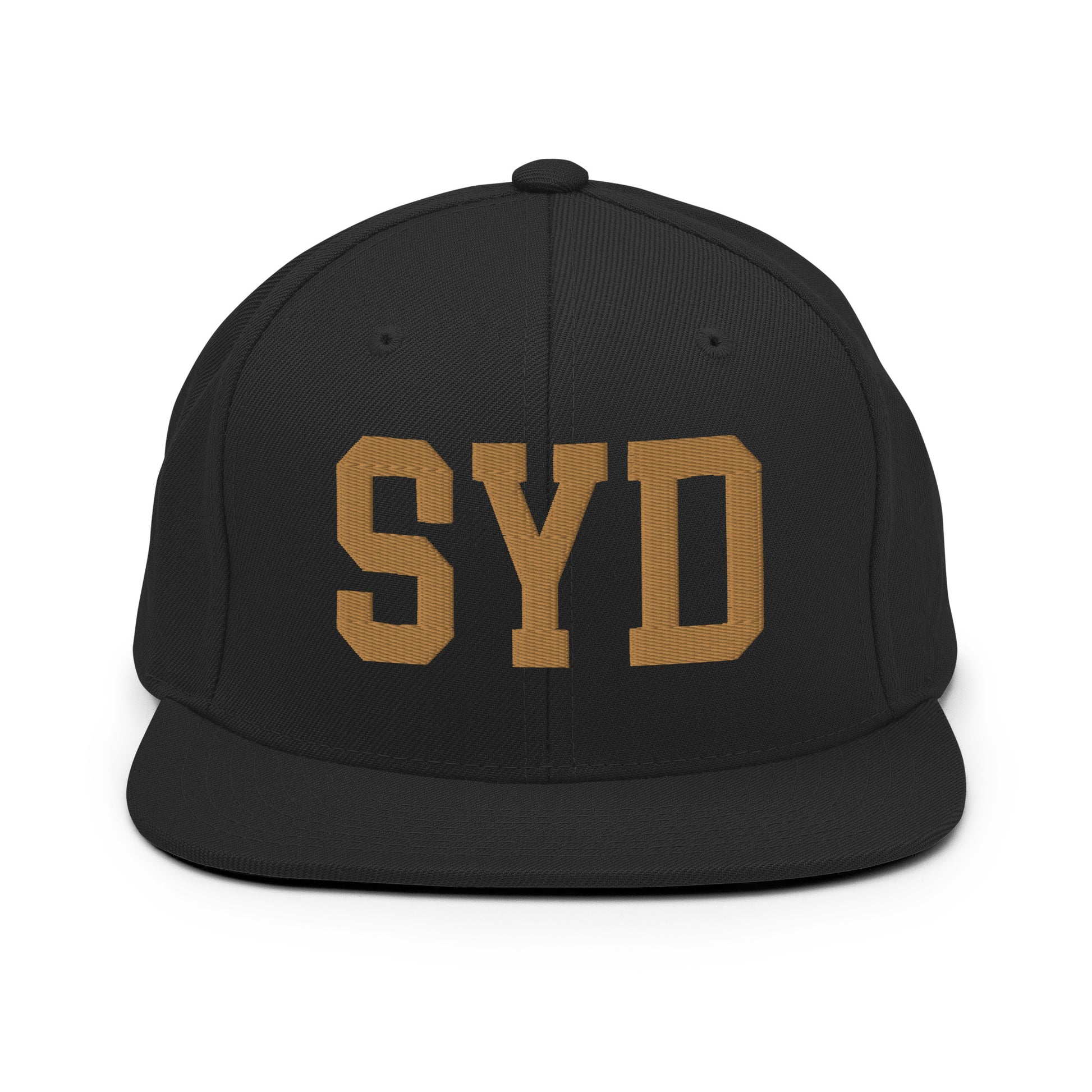 College-Style Classic Snapback Hat • Old Gold • SYD Sydney Souvenir • YHM Designs - Image 07