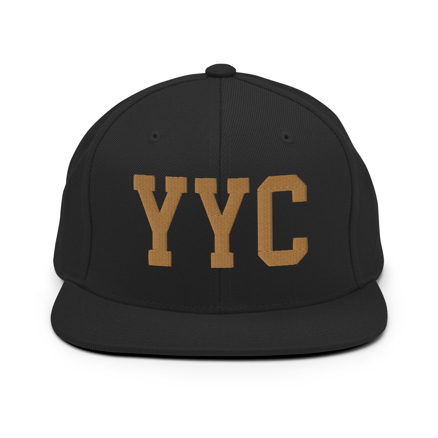 College-Style Classic Snapback Hat • Old Gold • YYC Calgary • YHM Designs - Image 07