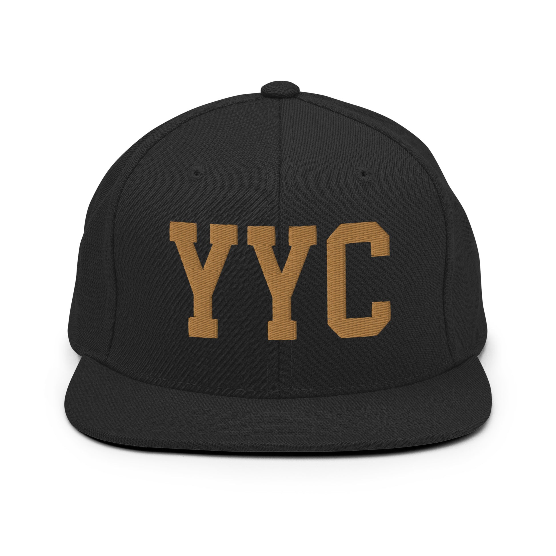 College-Style Classic Snapback Hat • Old Gold • YYC Calgary • YHM Designs - Image 07