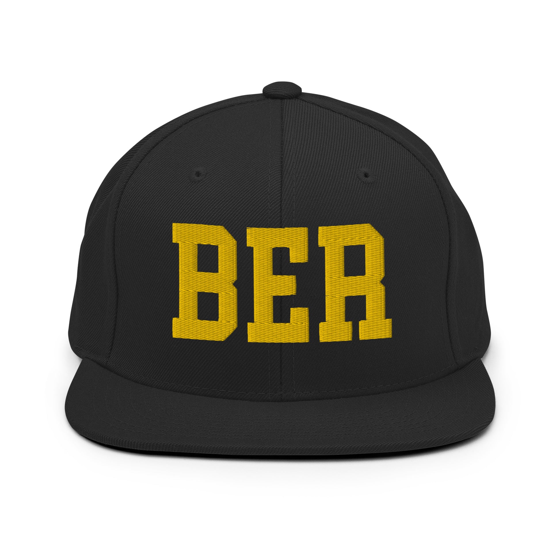 College-Style Classic Snapback Hat • Gold • BER Berlin • YHM Designs - Image 07
