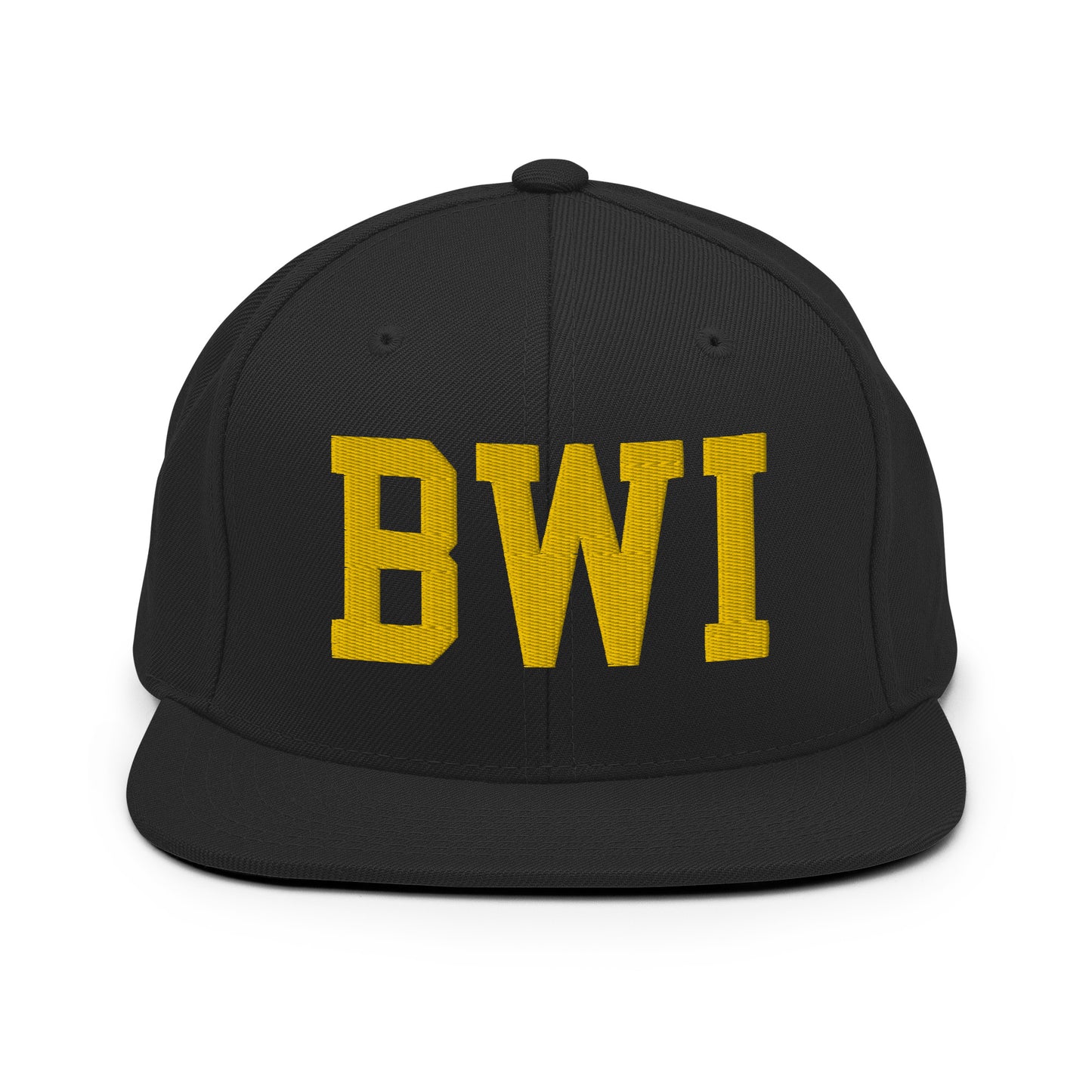 College-Style Classic Snapback Hat • Gold • BWI Baltimore • YHM Designs - Image 07