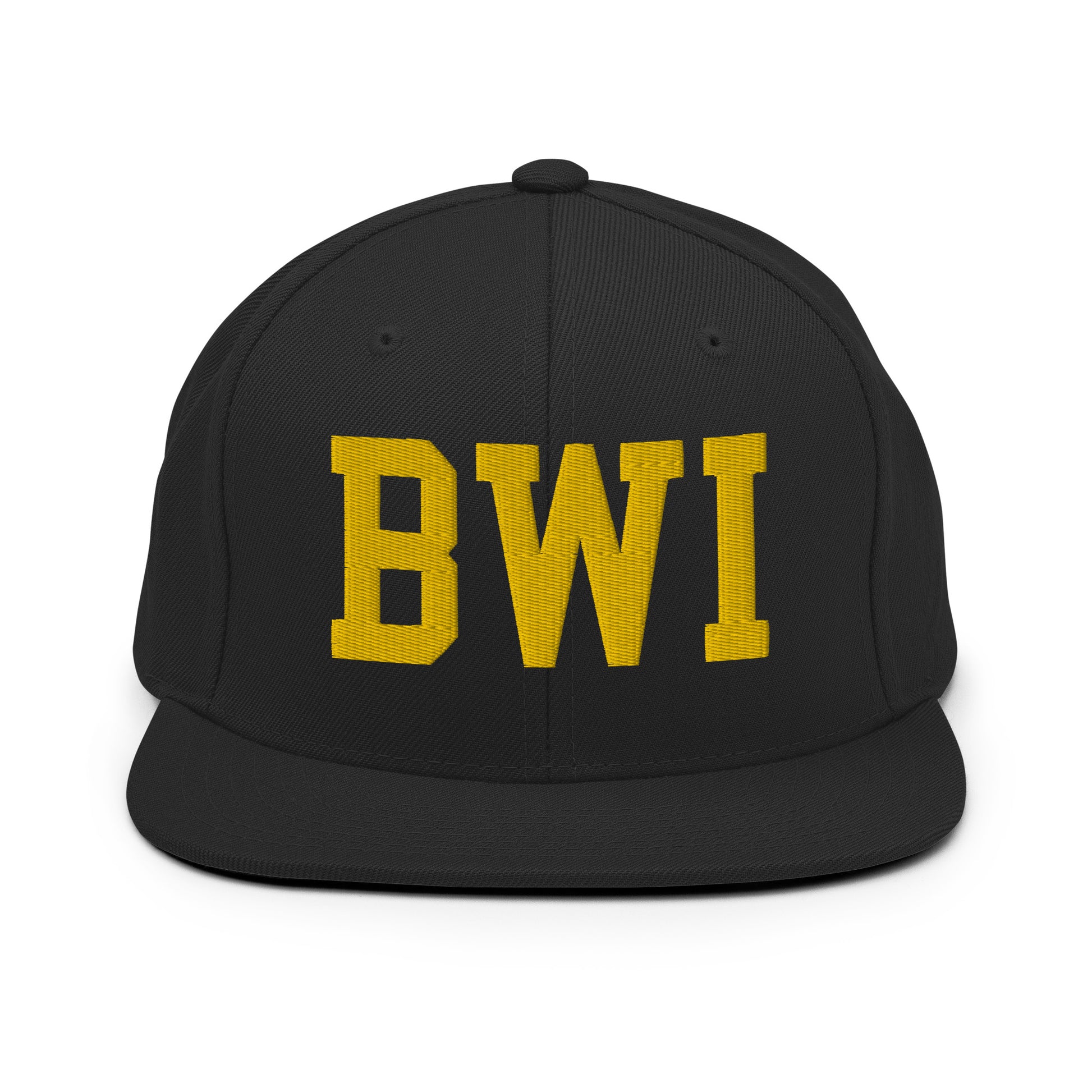 College-Style Classic Snapback Hat • Gold • BWI Baltimore • YHM Designs - Image 07