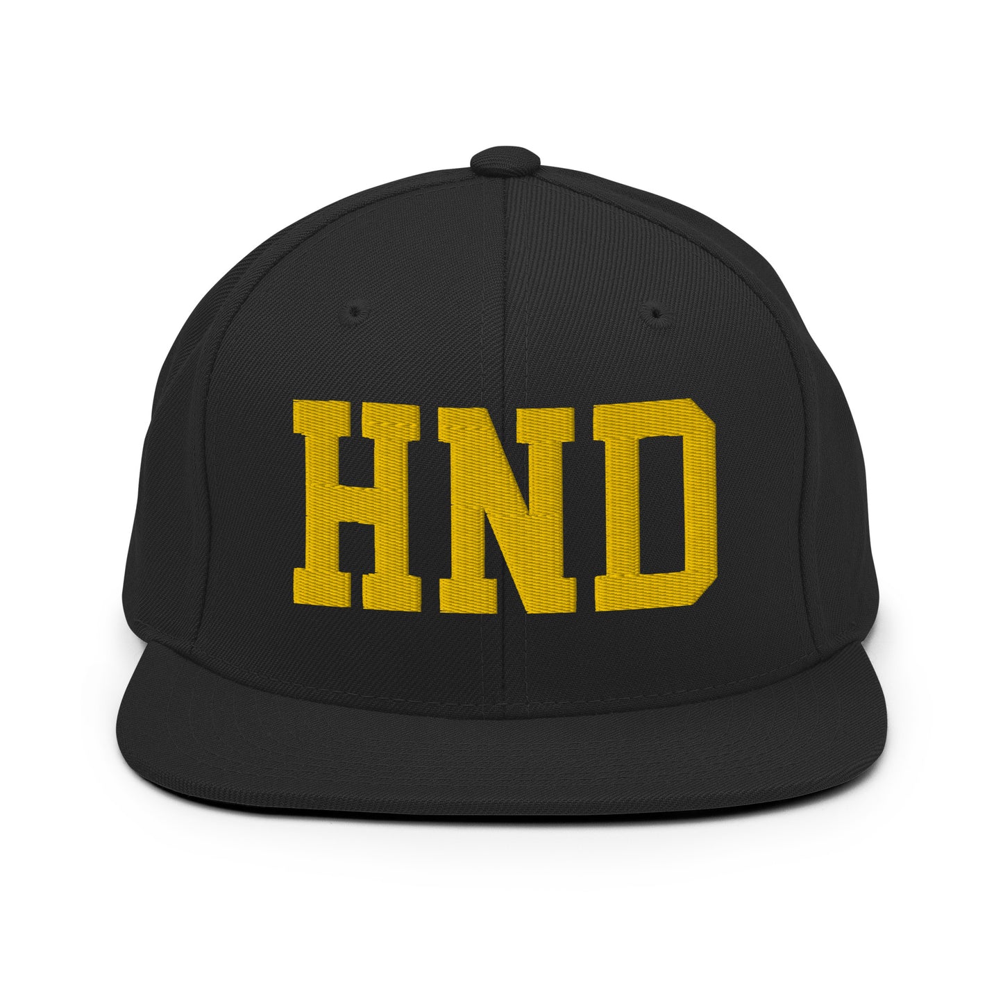 College-Style Classic Snapback Hat • Gold • HND Tokyo • YHM Designs - Image 07