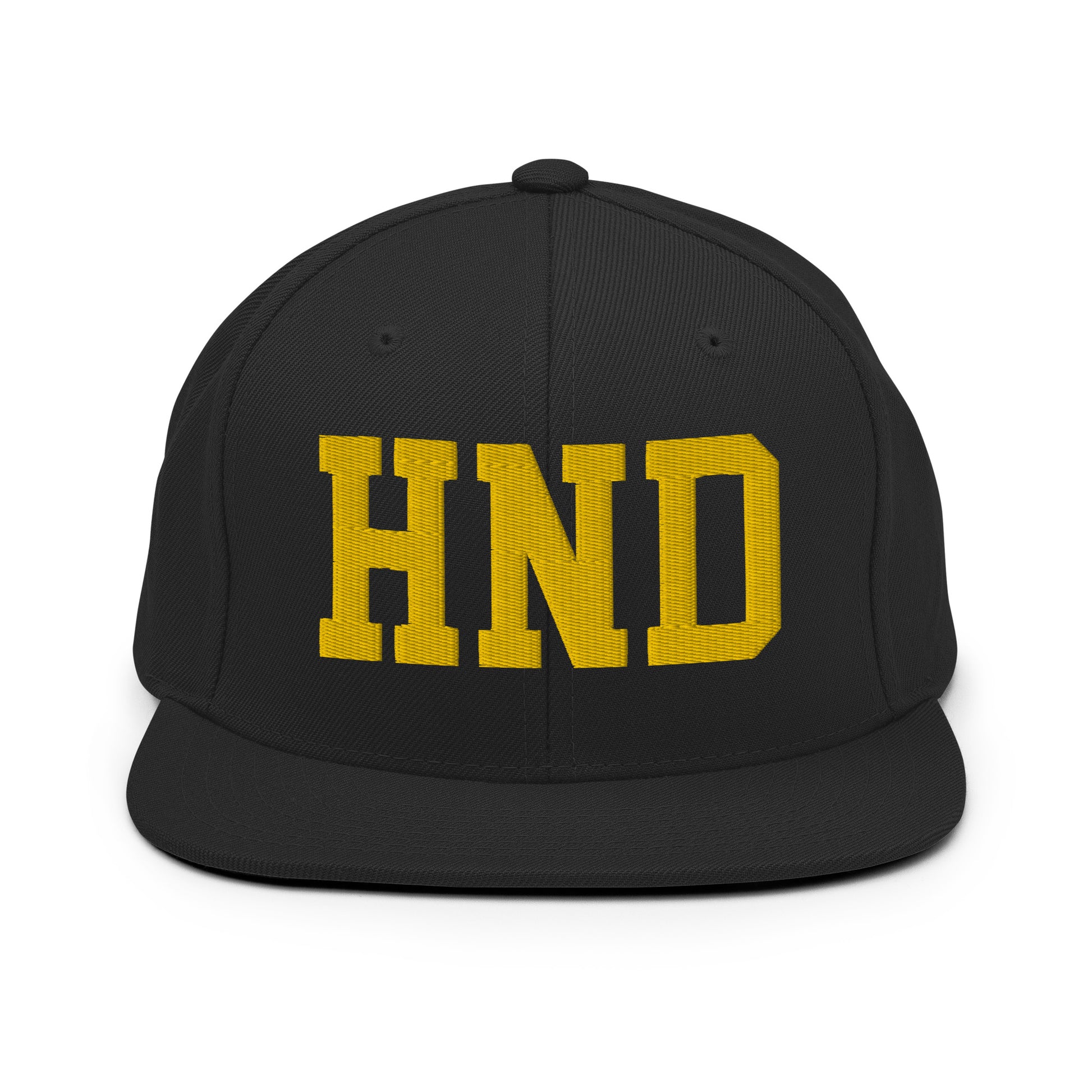 College-Style Classic Snapback Hat • Gold • HND Tokyo • YHM Designs - Image 07