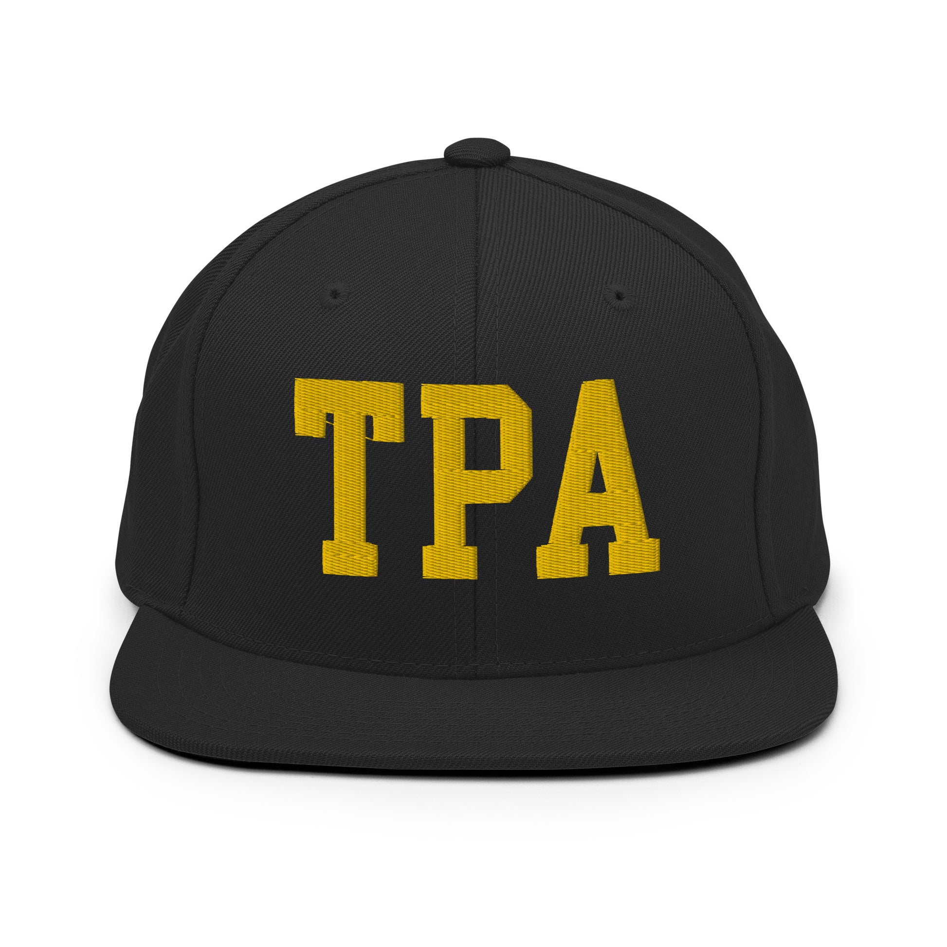 College-Style Classic Snapback Hat • Gold • TPA Tampa • YHM Designs - Image 07