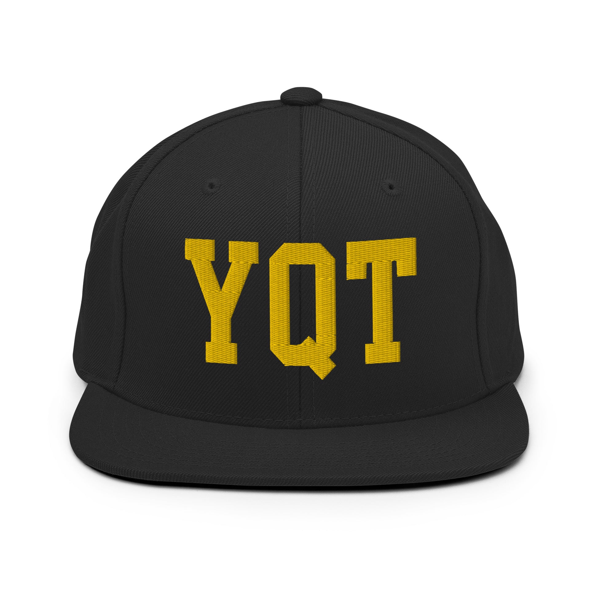 College-Style Classic Snapback Hat • Gold • YQT Thunder Bay • YHM Designs - Image 07