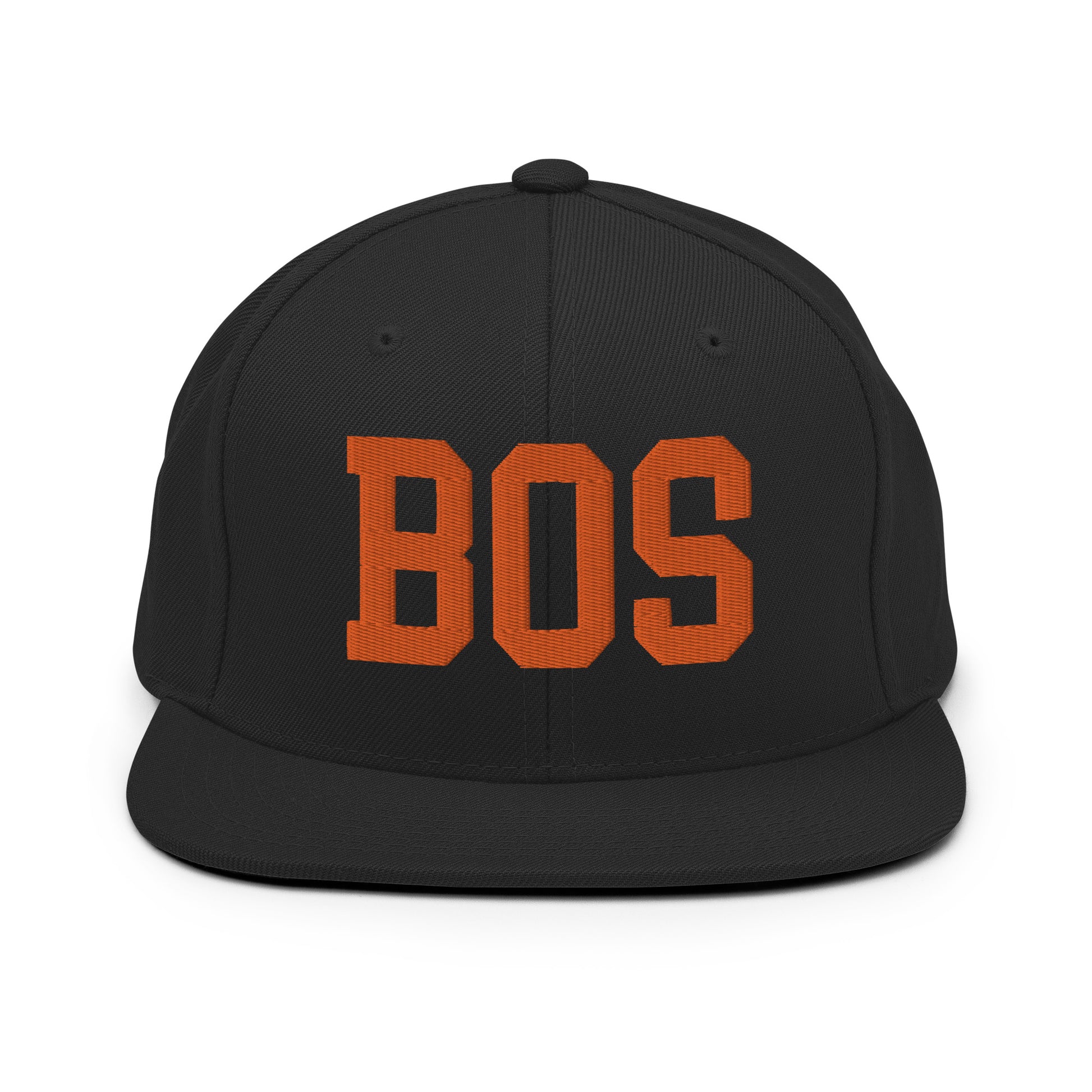 College-Style Classic Snapback Hat • Orange • BOS Boston • YHM Designs - Image 07
