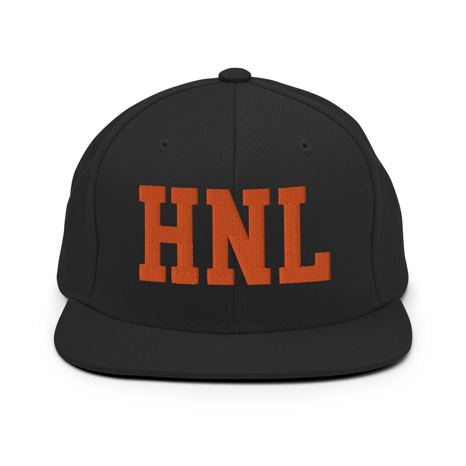 College-Style Classic Snapback Hat • Orange • HNL Honolulu • YHM Designs - Image 07