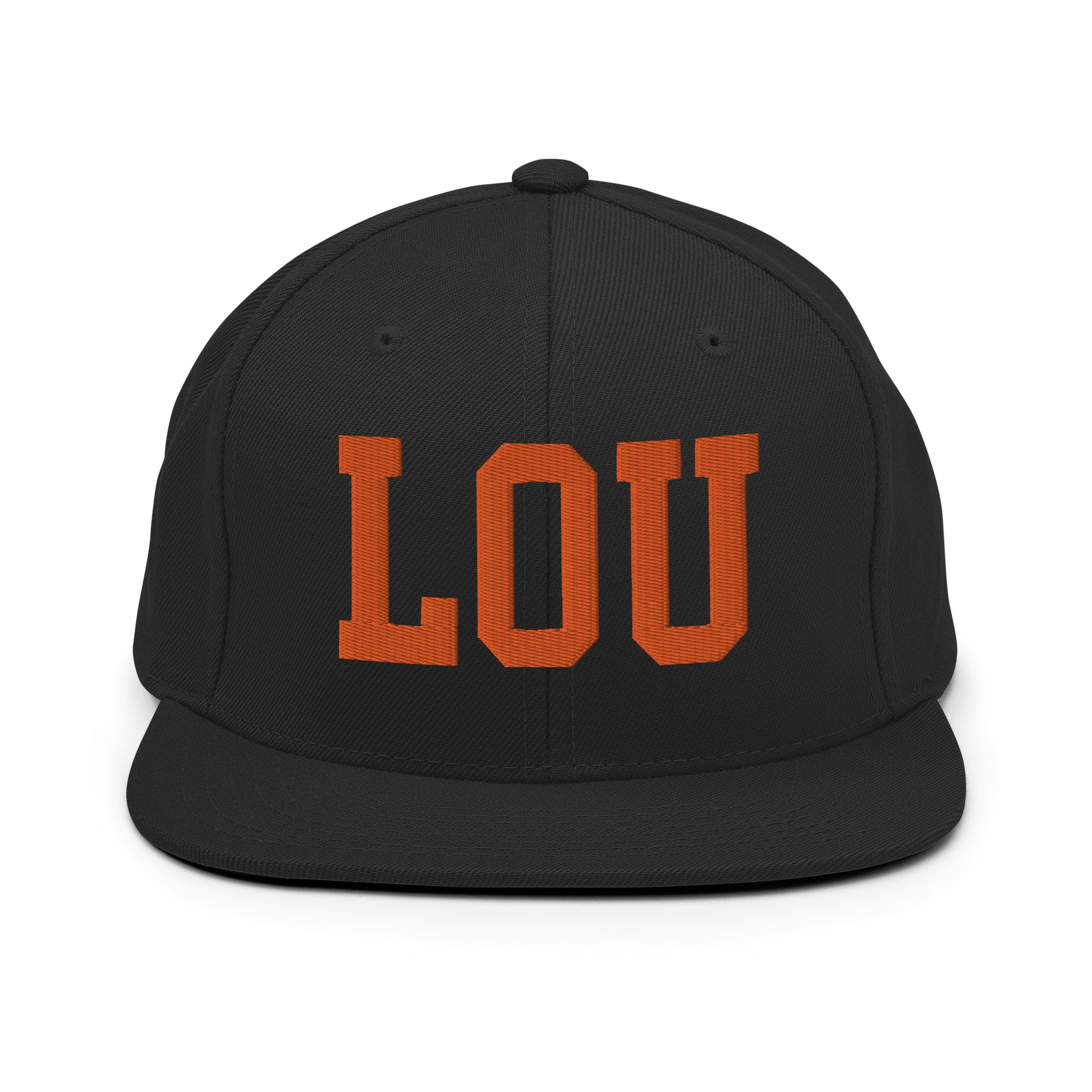 College-Style Classic Snapback Hat • Orange • LOU Louisville • YHM Designs - Image 07