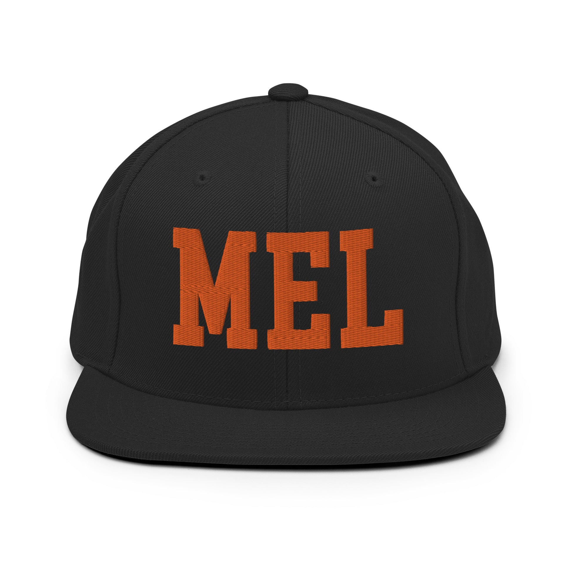 College-Style Classic Snapback Hat • Orange • MEL Melbourne • YHM Designs - Image 07
