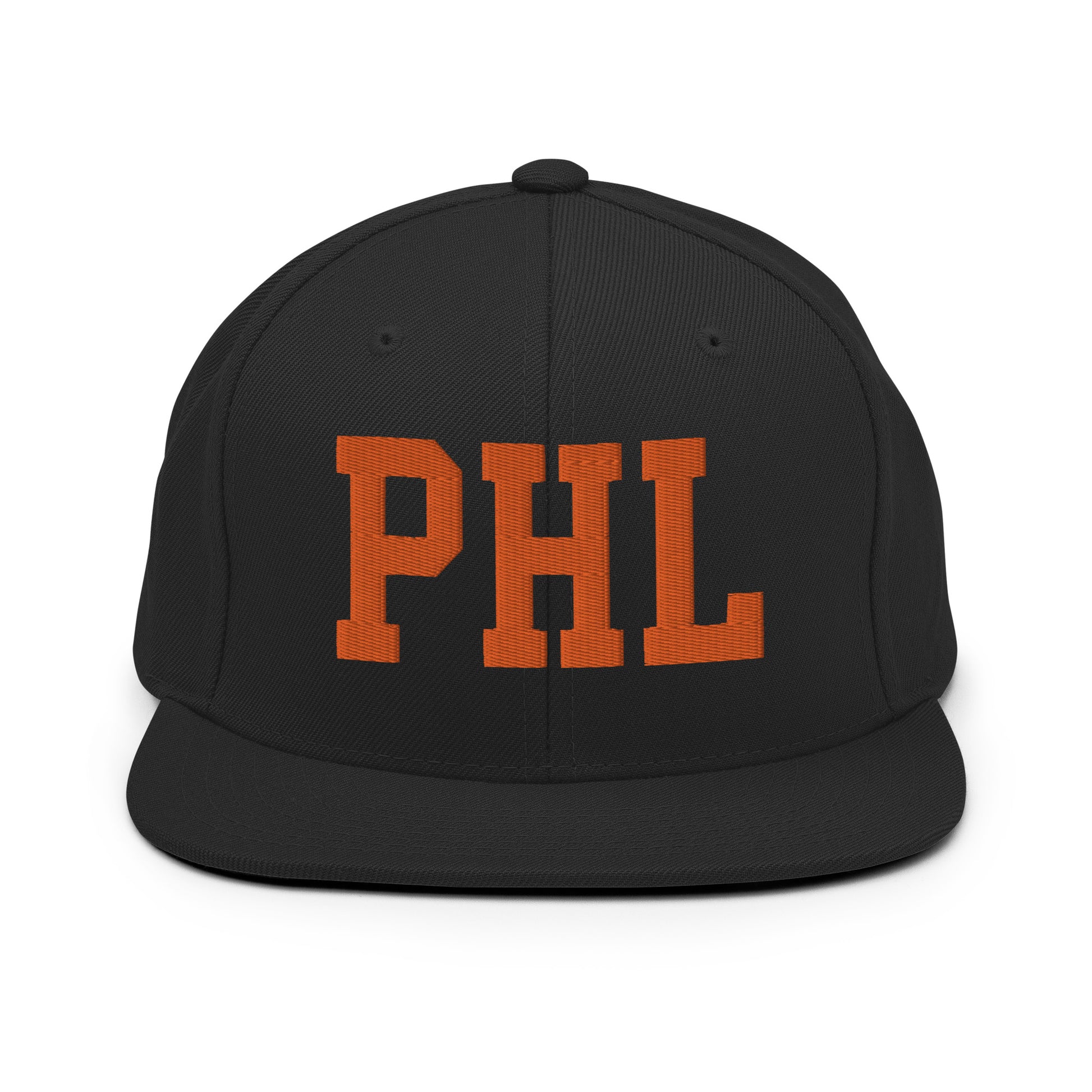 College-Style Classic Snapback Hat • Orange • PHL Philadelphia • YHM Designs - Image 07