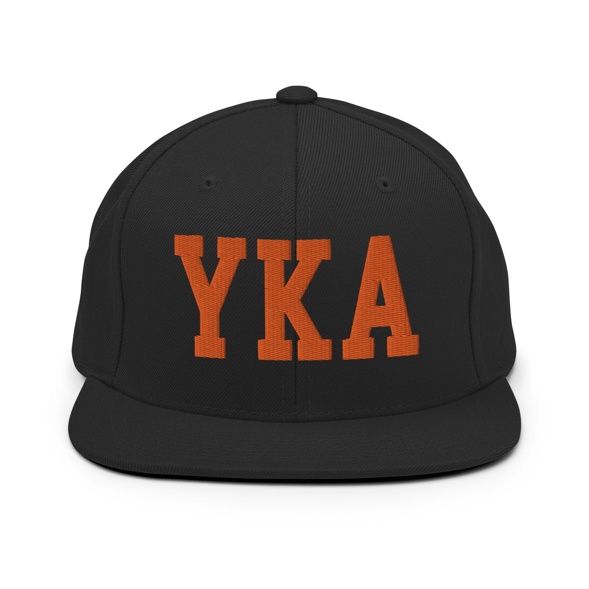 College-Style Classic Snapback Hat • Orange • YKA Kamloops • YHM Designs - Image 07