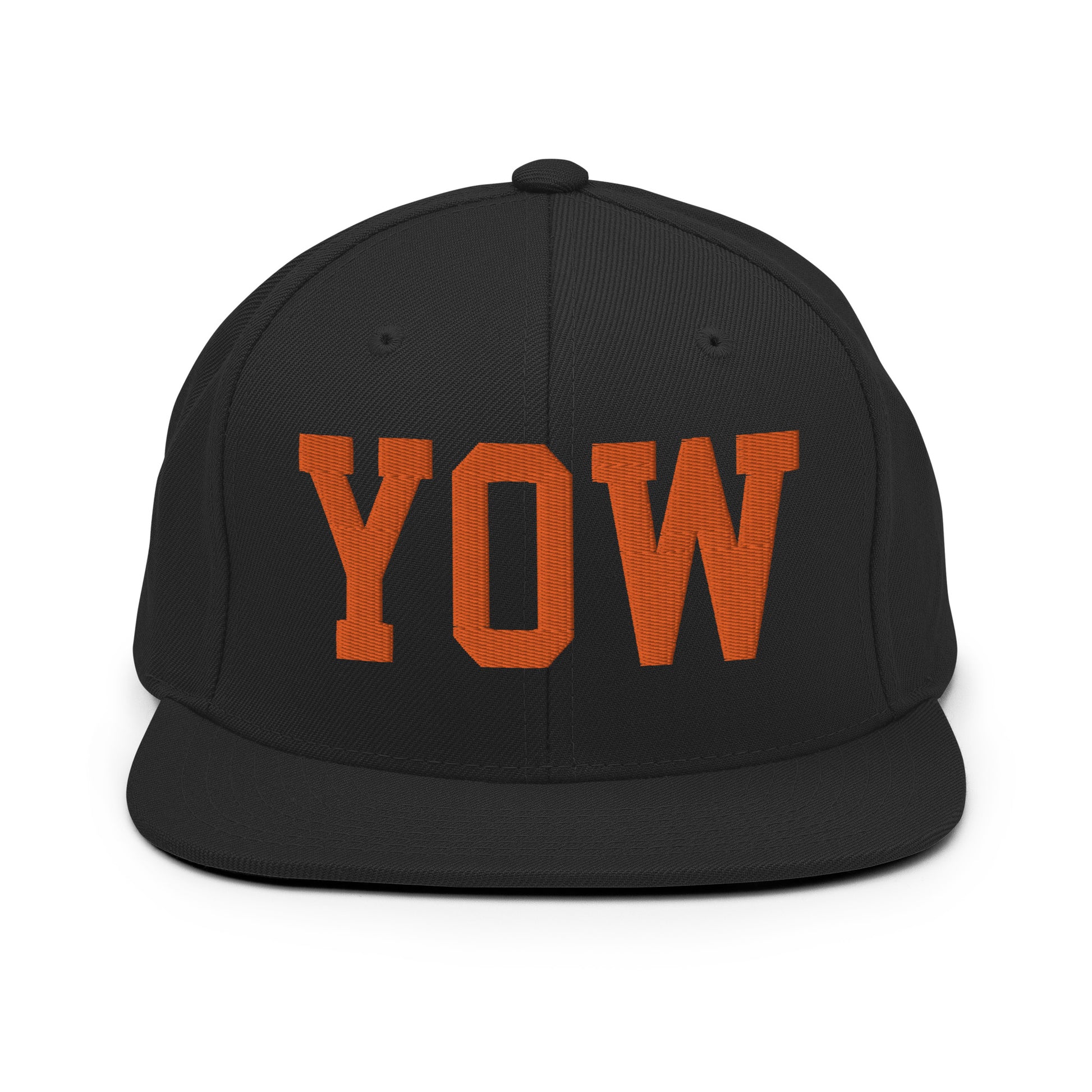 College-Style Classic Snapback Hat • Orange • YOW Ottawa • YHM Designs - Image 07