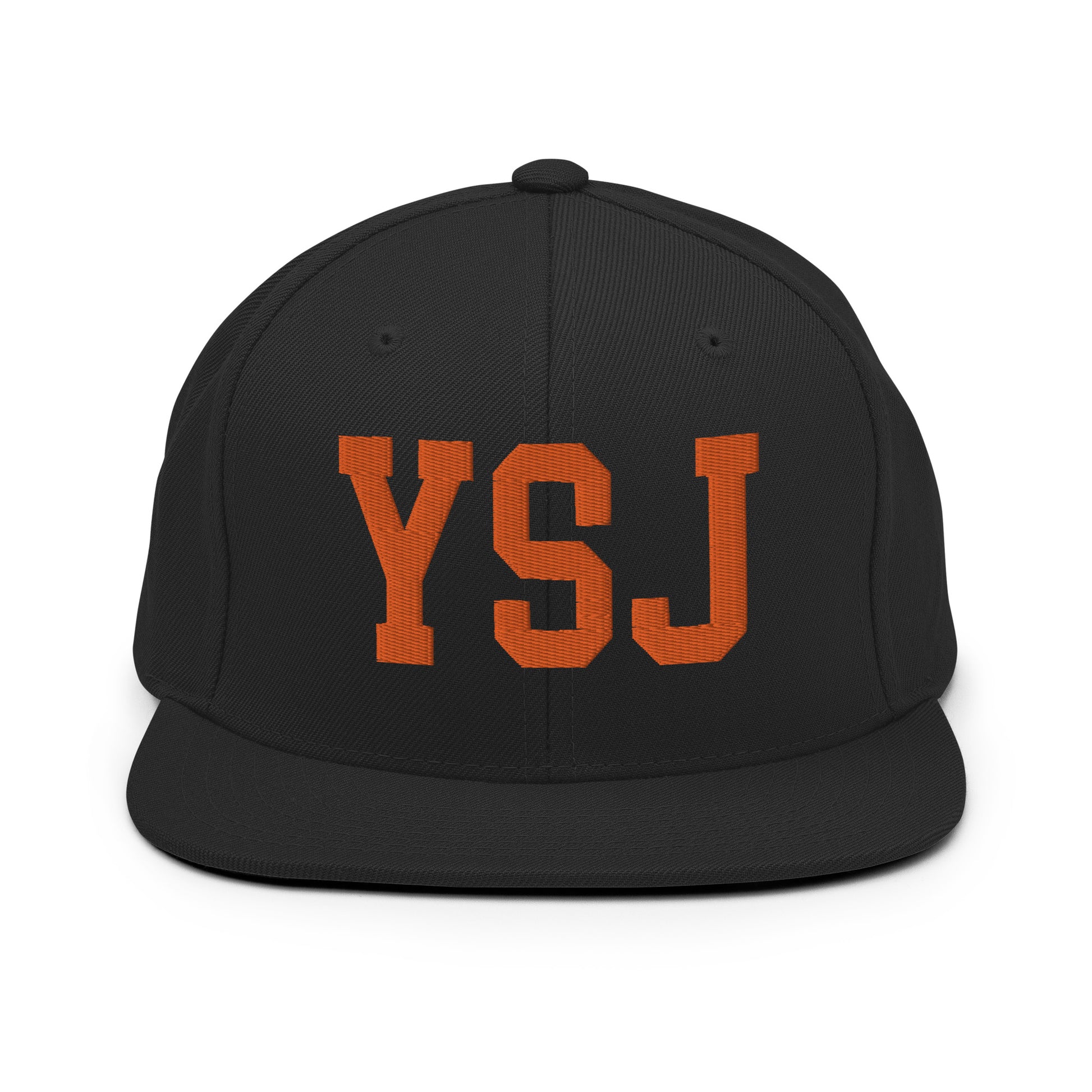 College-Style Classic Snapback Hat • Orange • YSJ Saint John • YHM Designs - Image 07