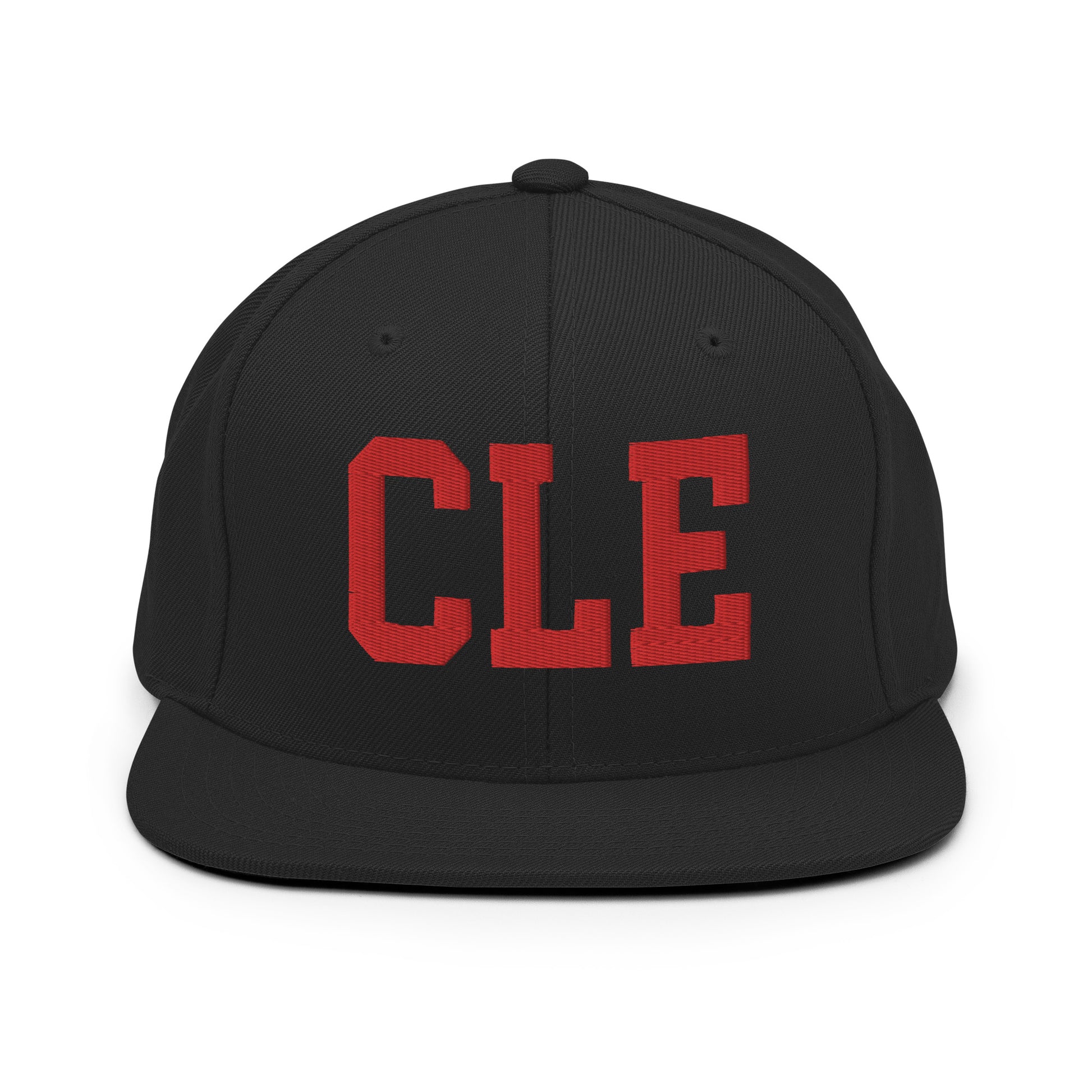 College-Style Classic Snapback Hat • Red • CLE Cleveland • YHM Designs - Image 07