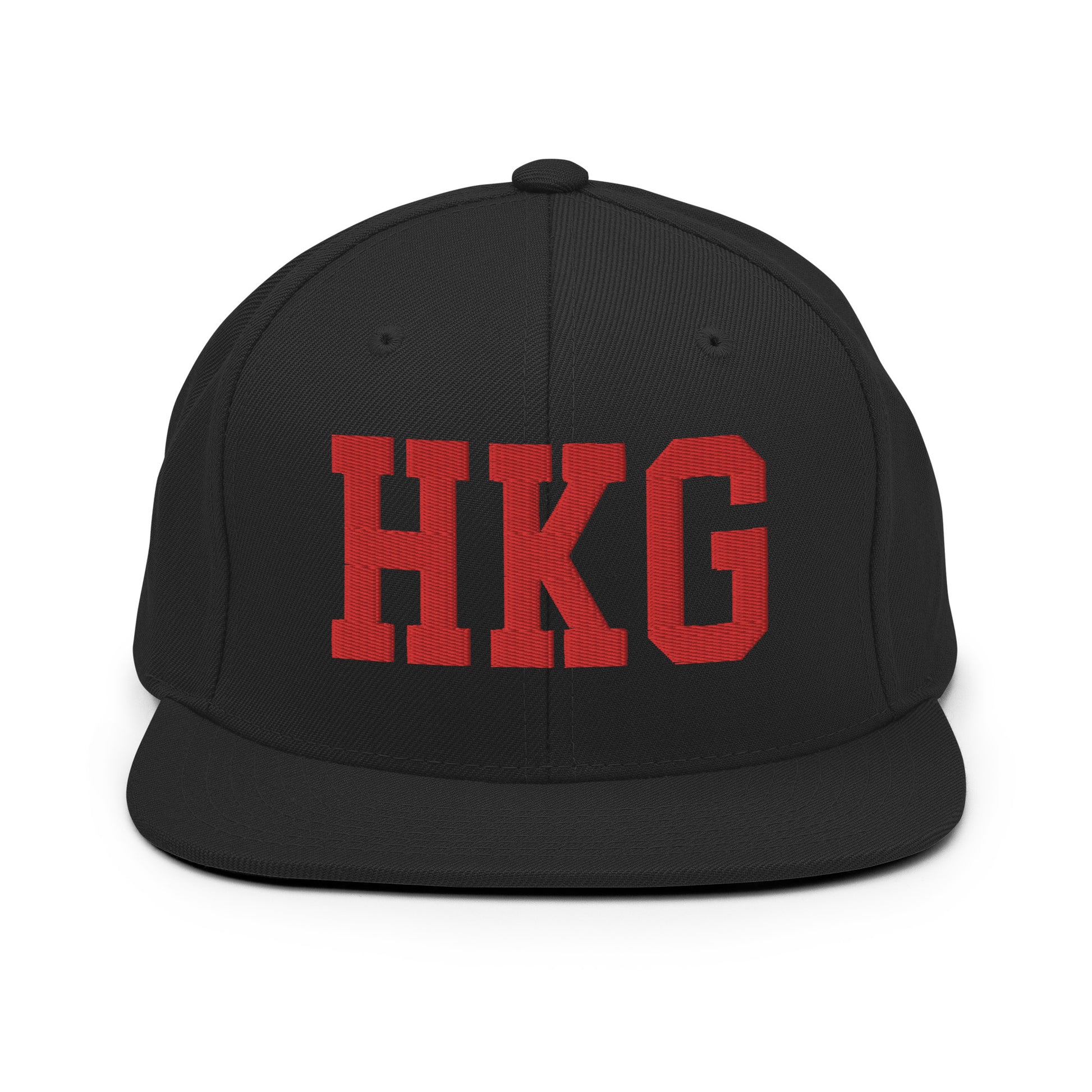 College-Style Classic Snapback Hat • Red • HKG Hong Kong • YHM Designs - Image 07