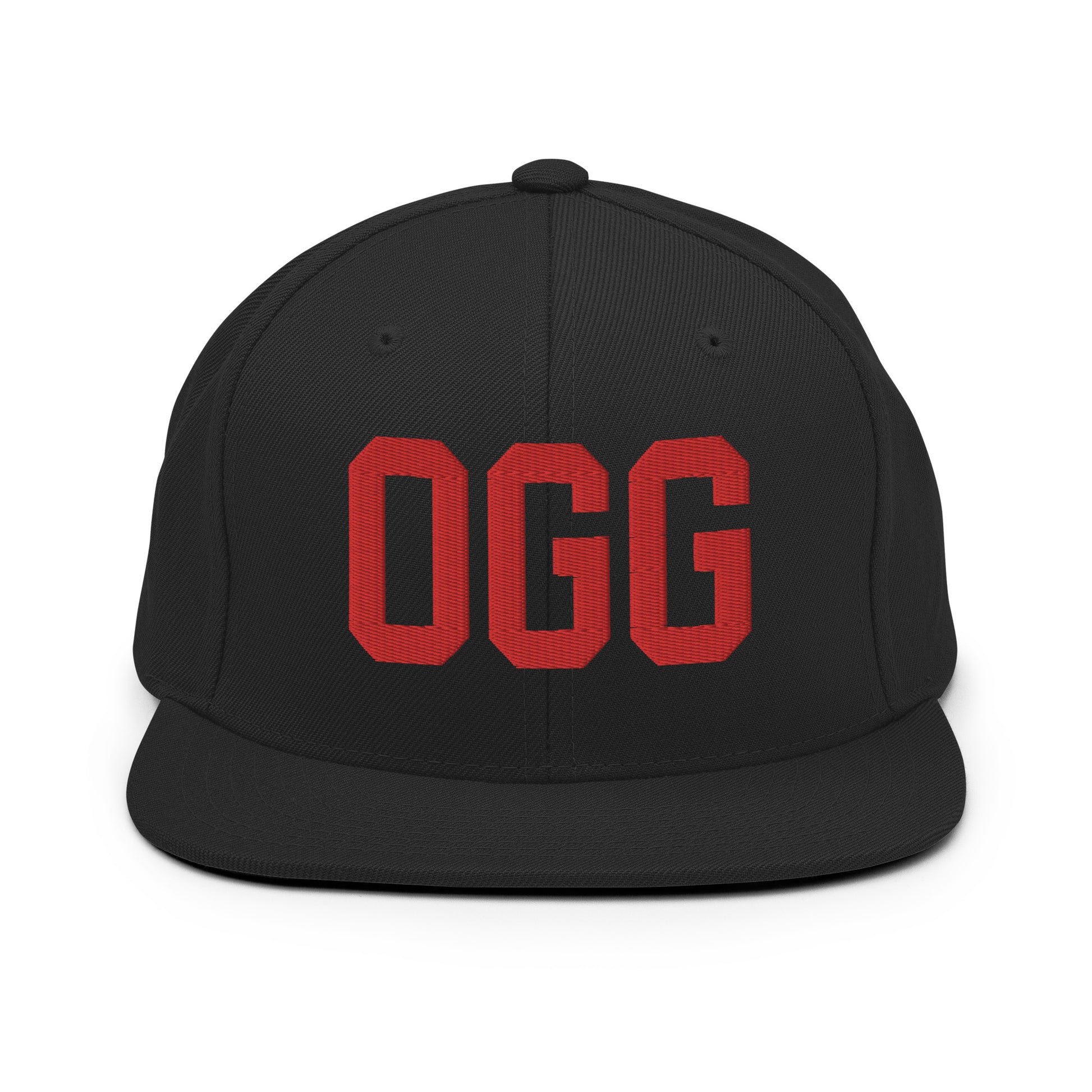 College-Style Classic Snapback Hat • Red • OGG Maui Souvenir • YHM Designs - Image 07