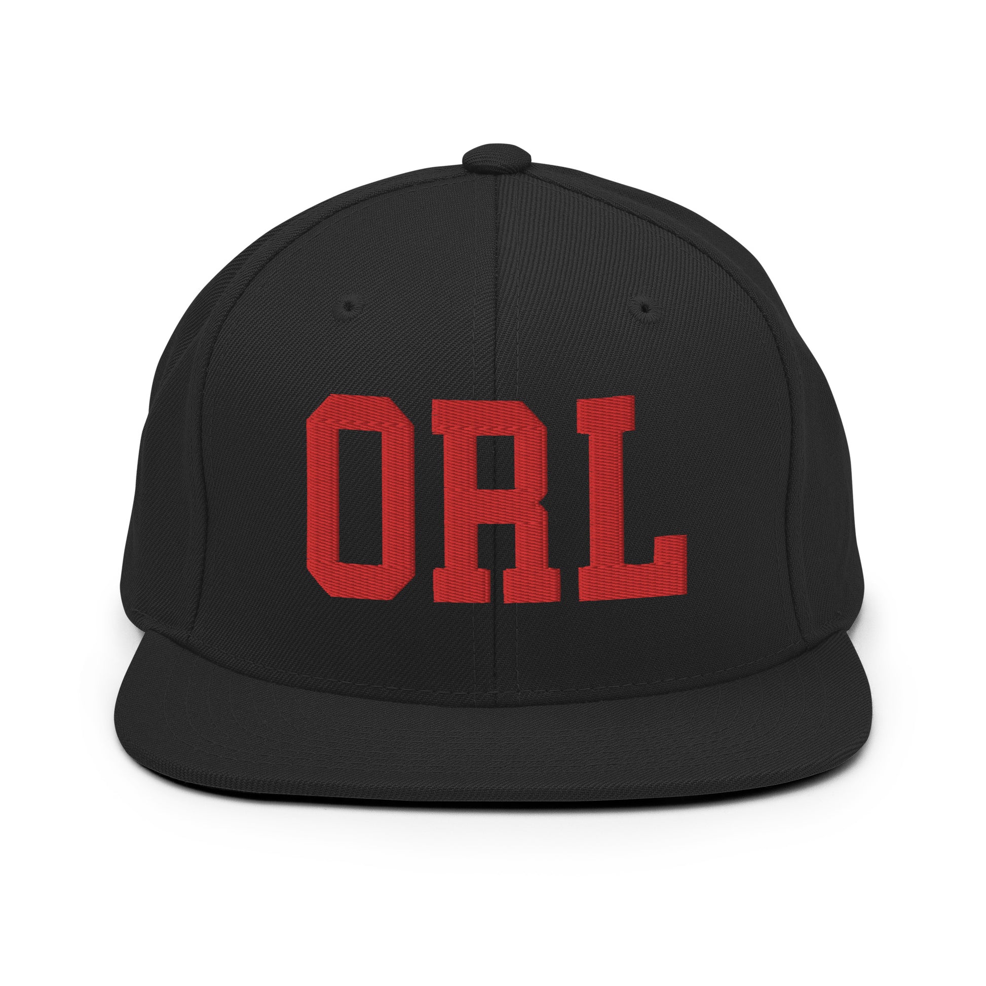 College-Style Classic Snapback Hat • Red • ORL Orlando • YHM Designs - Image 07