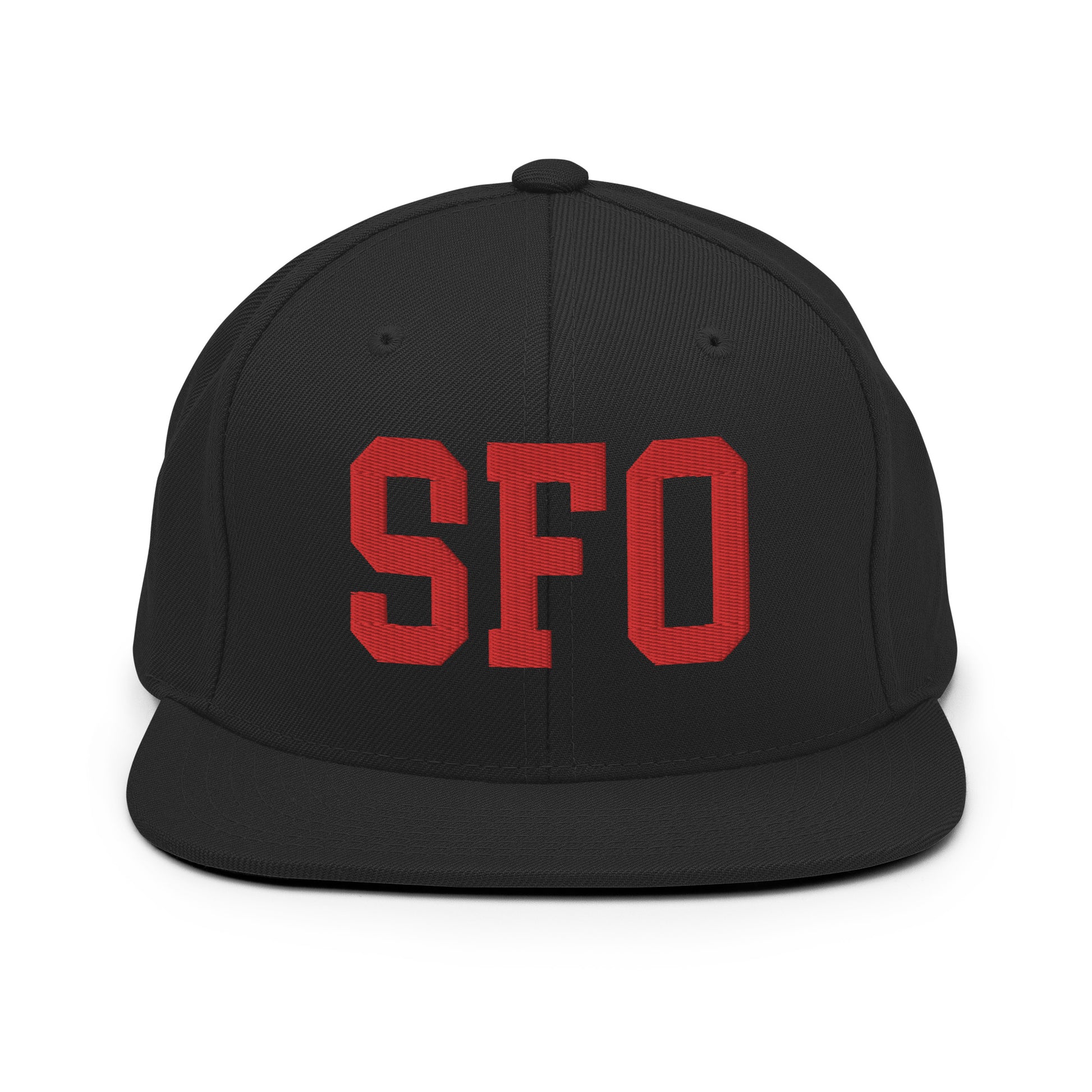 College-Style Classic Snapback Hat • Red • SFO San Francisco • YHM Designs - Image 07