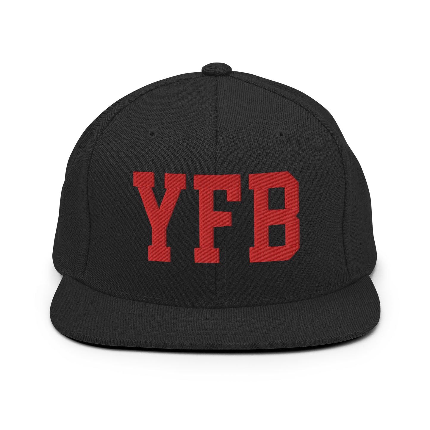College-Style Classic Snapback Hat • Red • YFB Iqaluit Souvenir • YHM Designs - Image 07