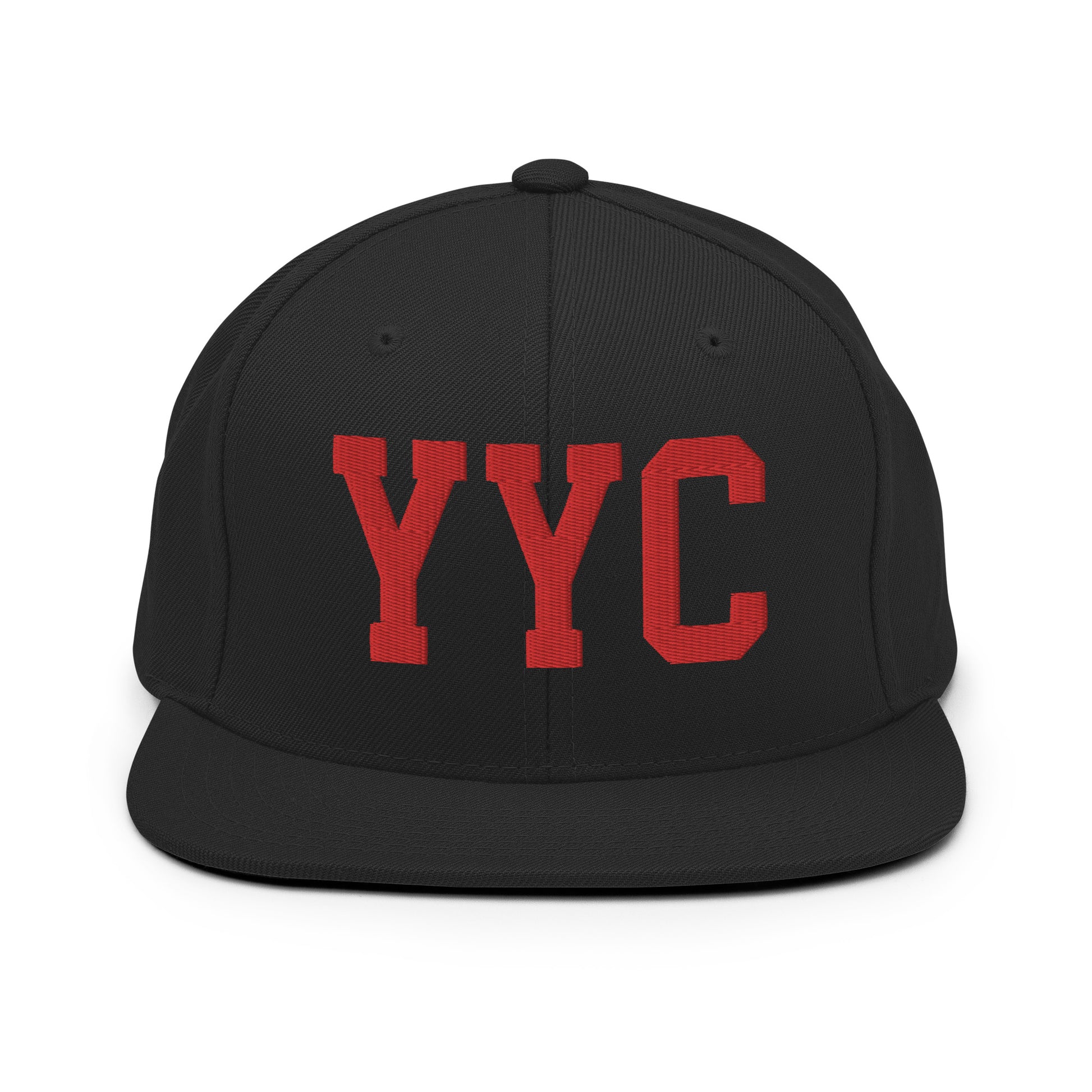 College-Style Classic Snapback Hat • Red • YYC Calgary • YHM Designs - Image 07