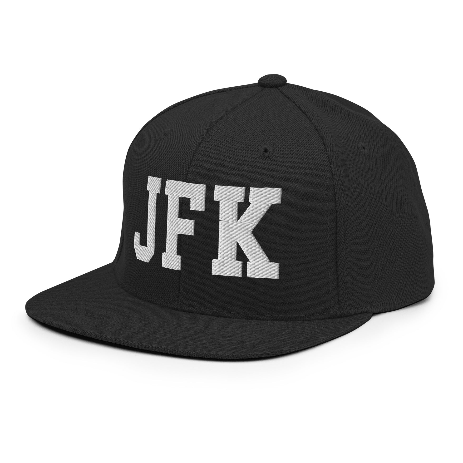 College-Style Classic Snapback Hat • White • JFK New York City Souvenir • YHM Designs - Image 09