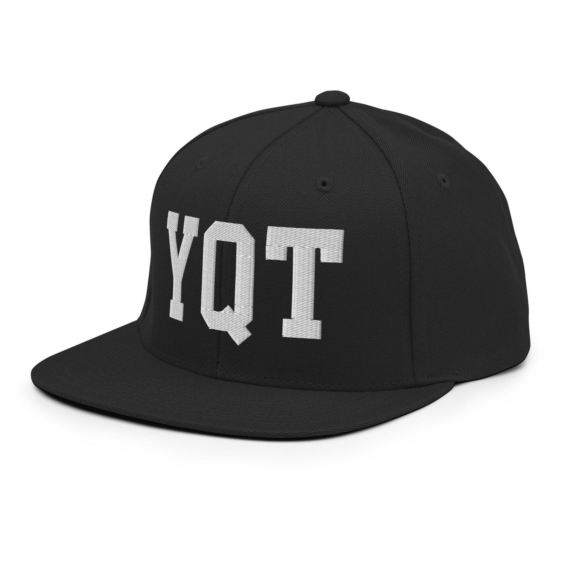 College-Style Classic Snapback Hat • White • YQT Thunder Bay Souvenir • YHM Designs - Image 09