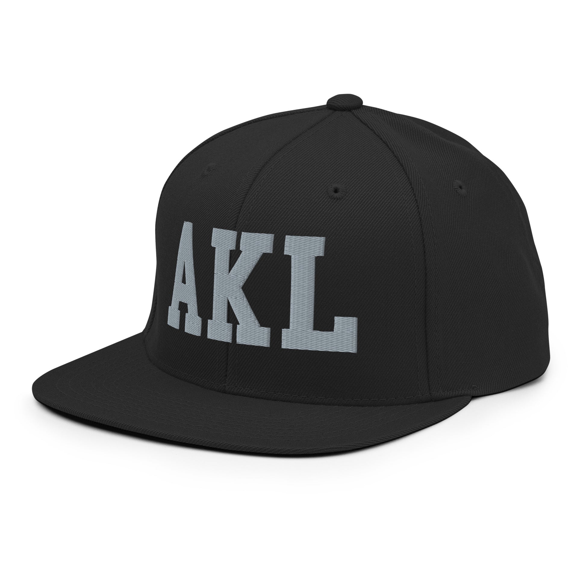 College-Style Classic Snapback Hat • Grey • AKL Auckland Souvenir • YHM Designs - Image 09