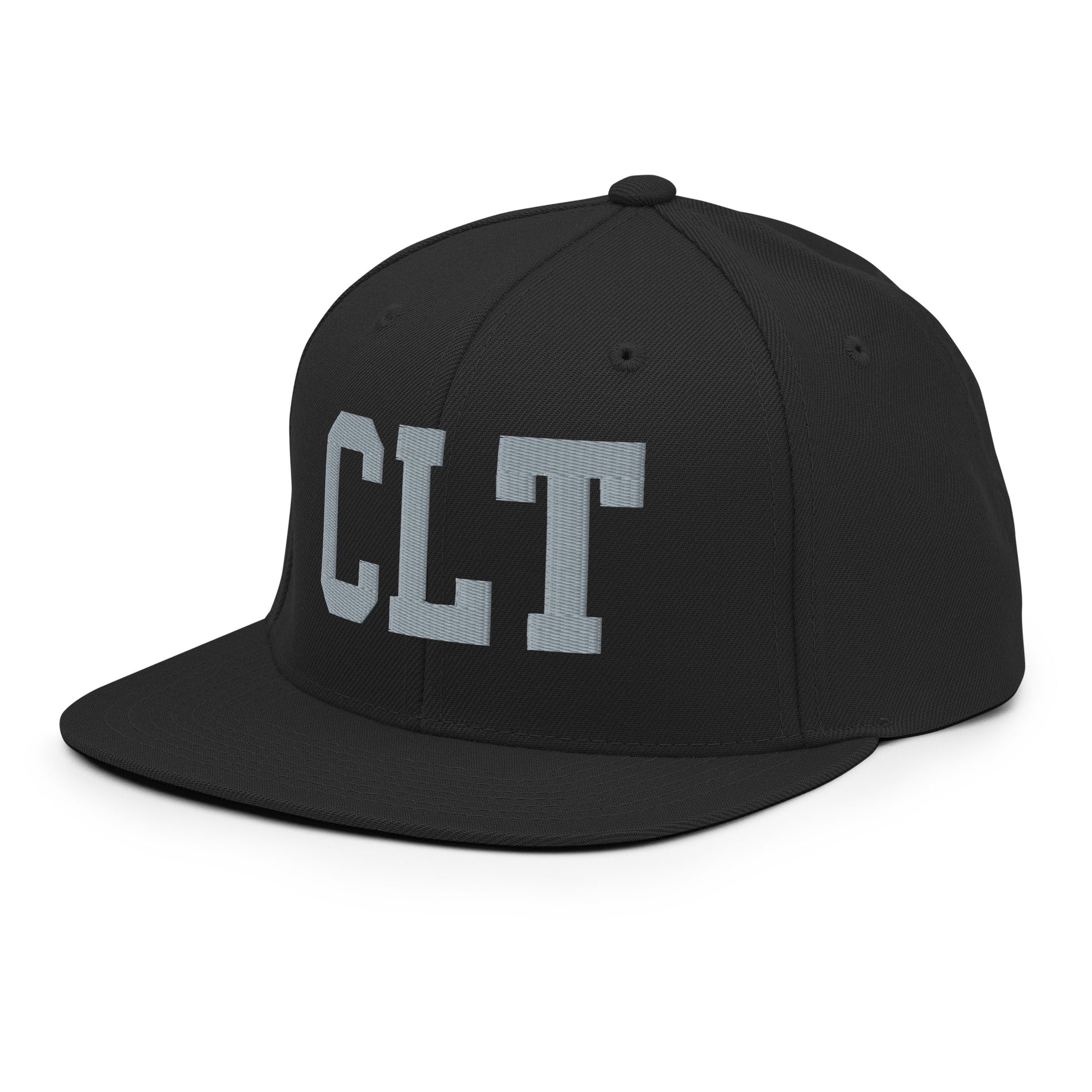 College-Style Classic Snapback Hat • Grey • CLT Charlotte • YHM Designs - Image 09