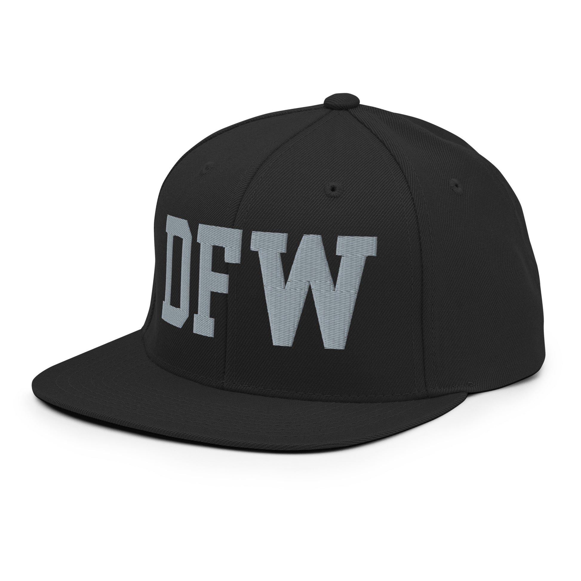 College-Style Classic Snapback Hat • Grey • DFW Dallas Souvenir • YHM Designs - Image 09